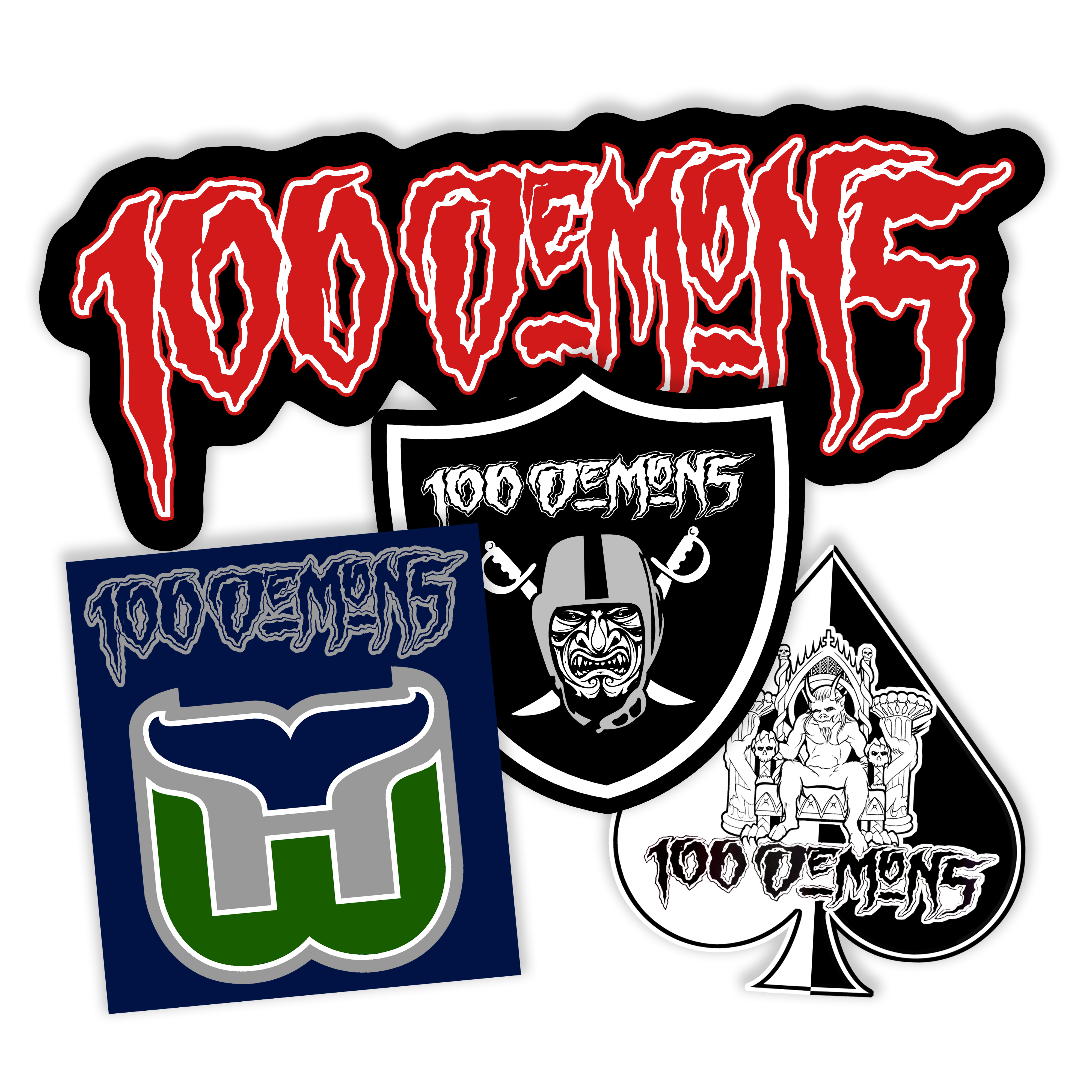 100 Demons - Logo Sticker Pack **PREORDER**