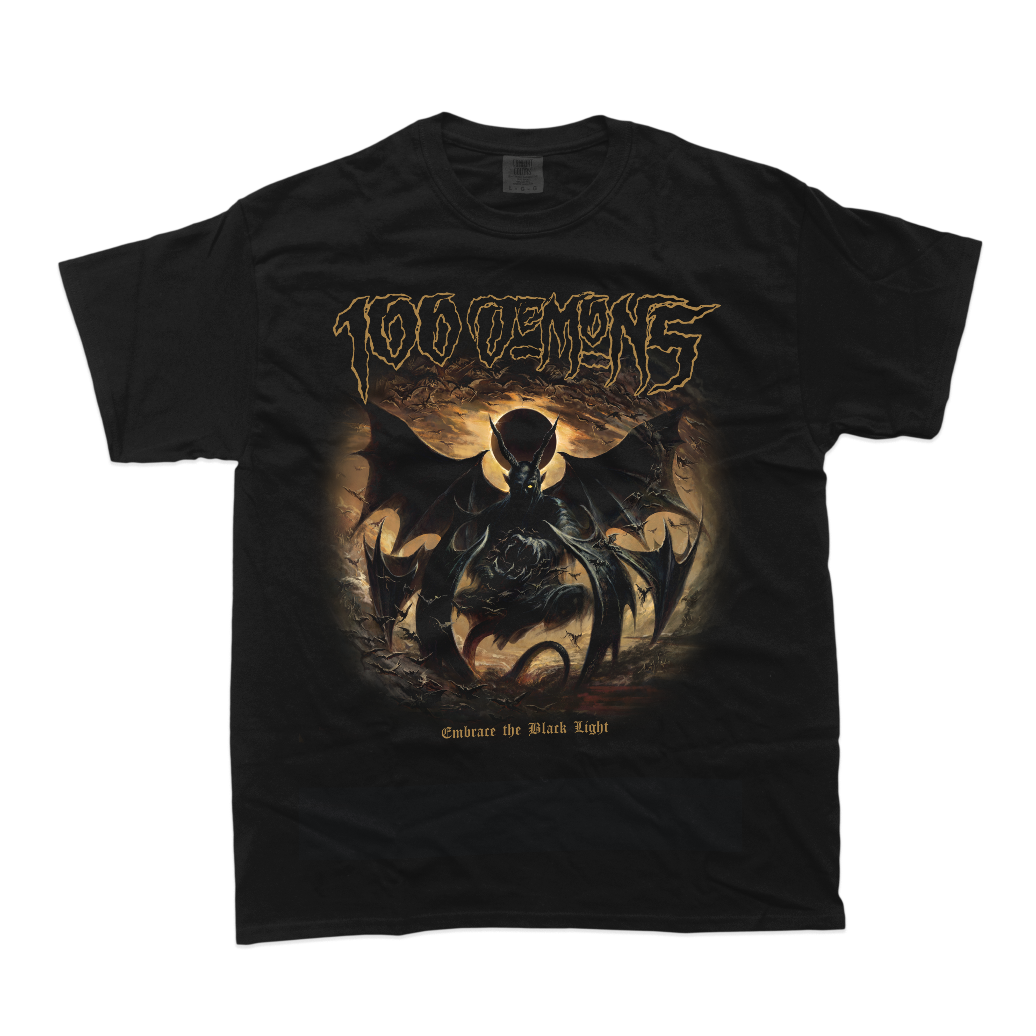 100 Demons - Embrace The Black Light - Black T-Shirt