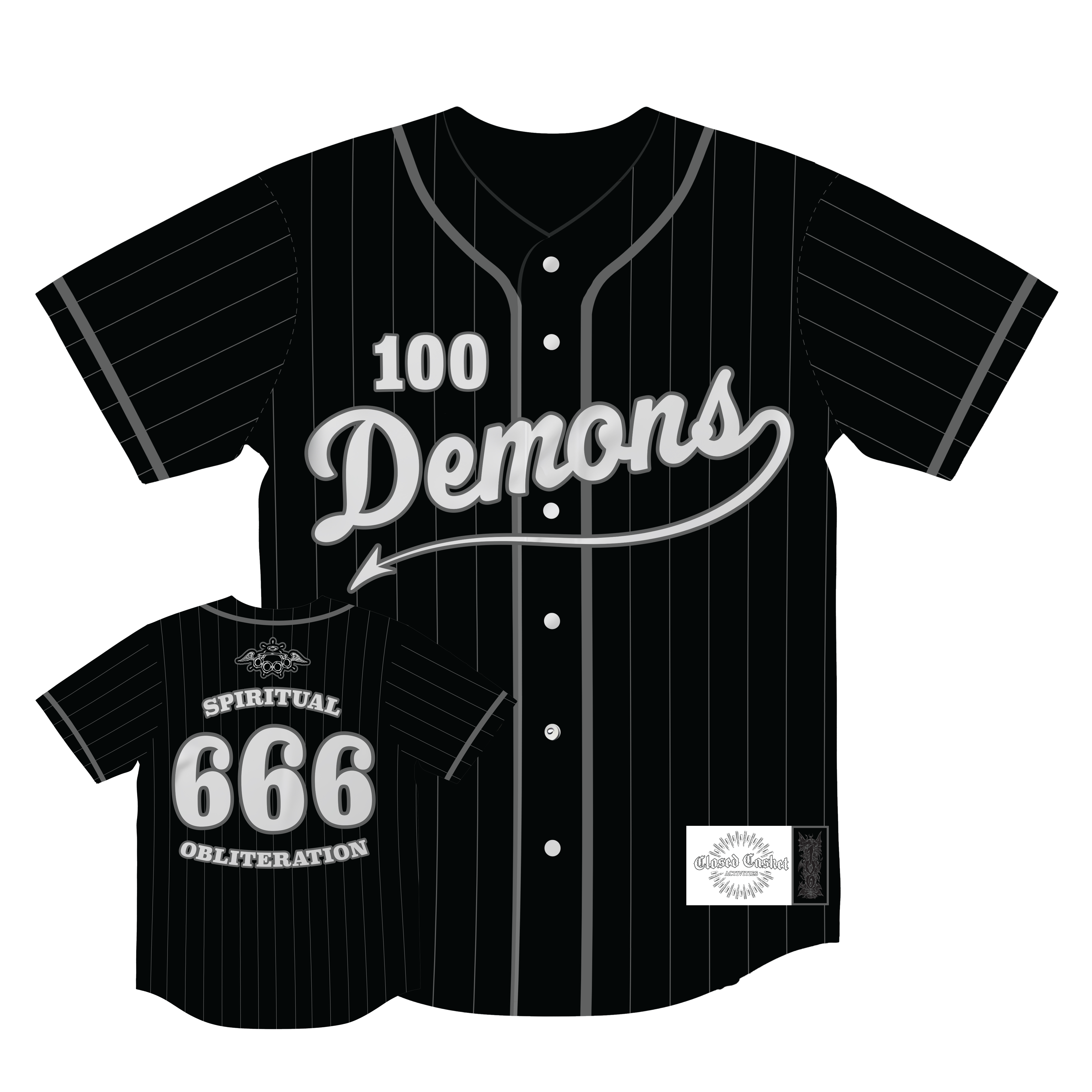 100 Demons - Spiritual Obliteration - Baseball Jersey **PREORDER**