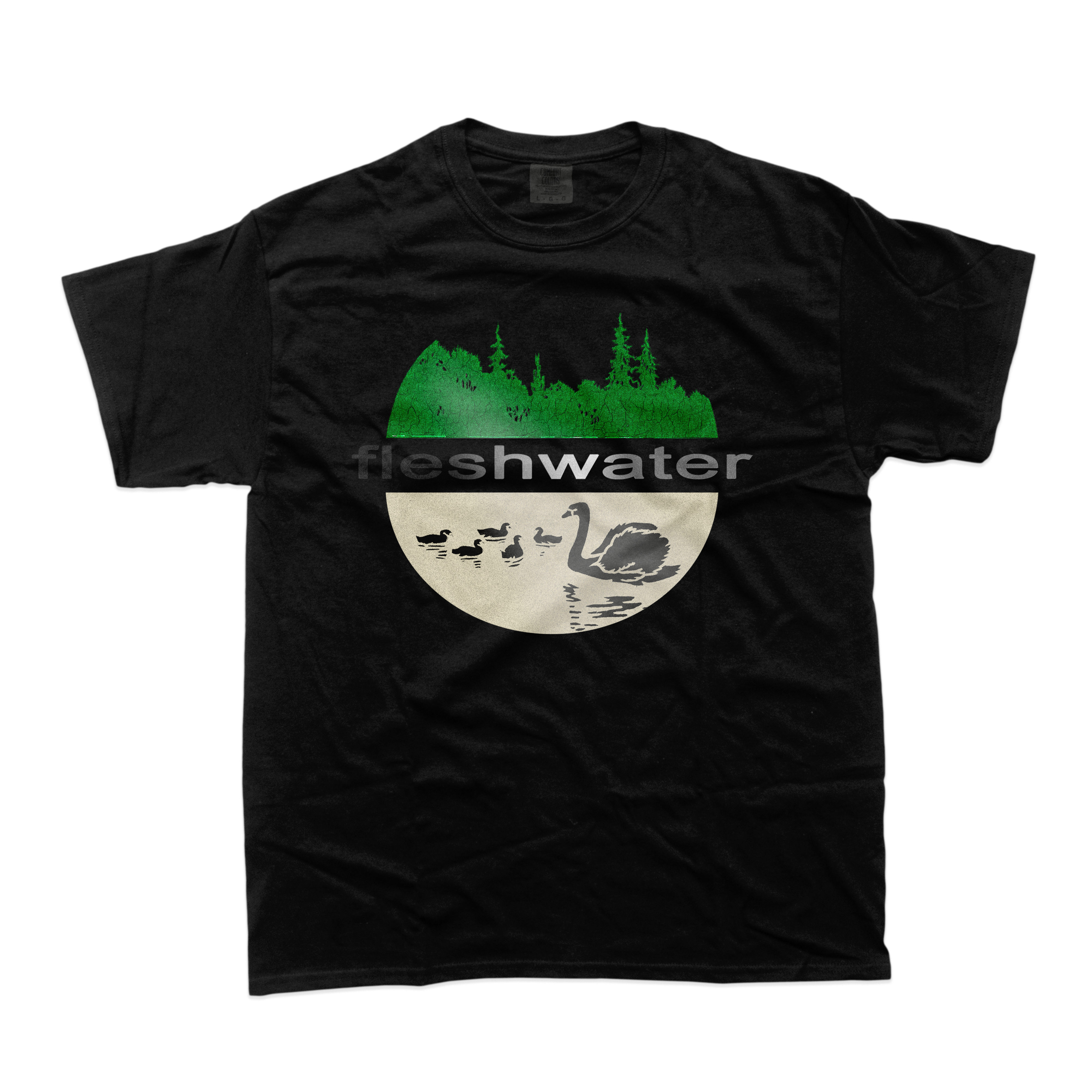 Fleshwater - Swan Forest Black T-Shirt