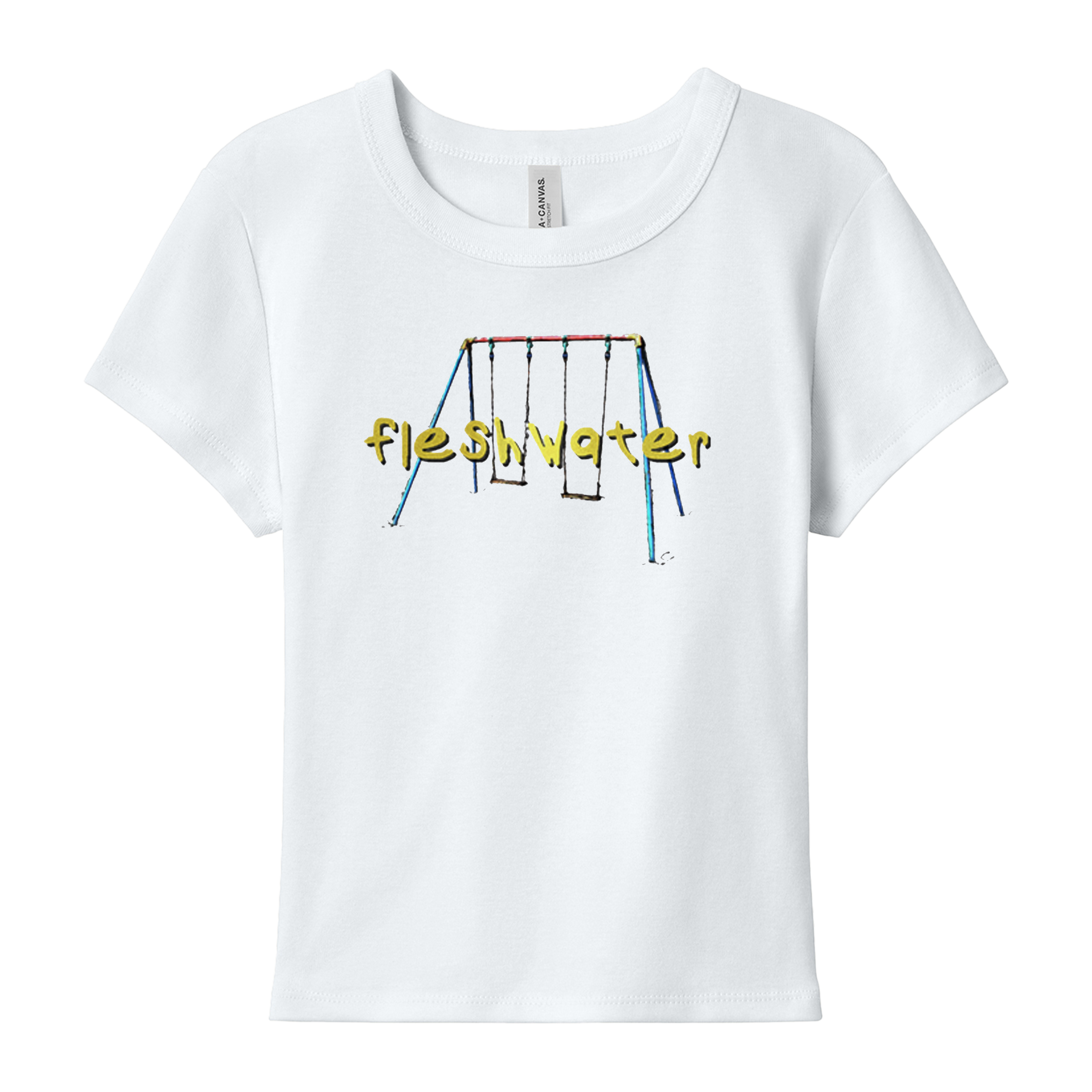 Fleshwater - Swing Set White Baby Doll T-Shirt