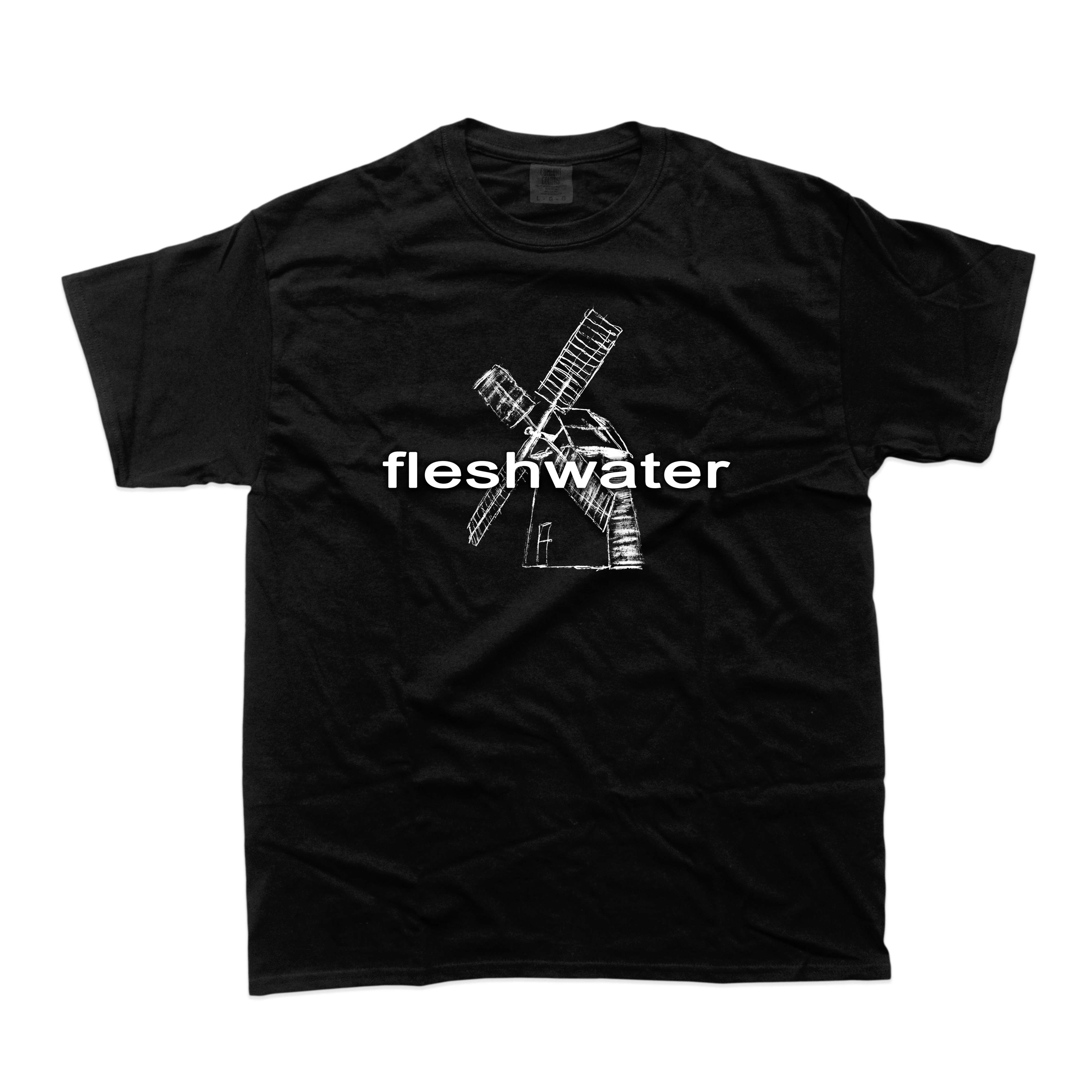 Fleshwater - Sketch Windmill Black T-Shirt
