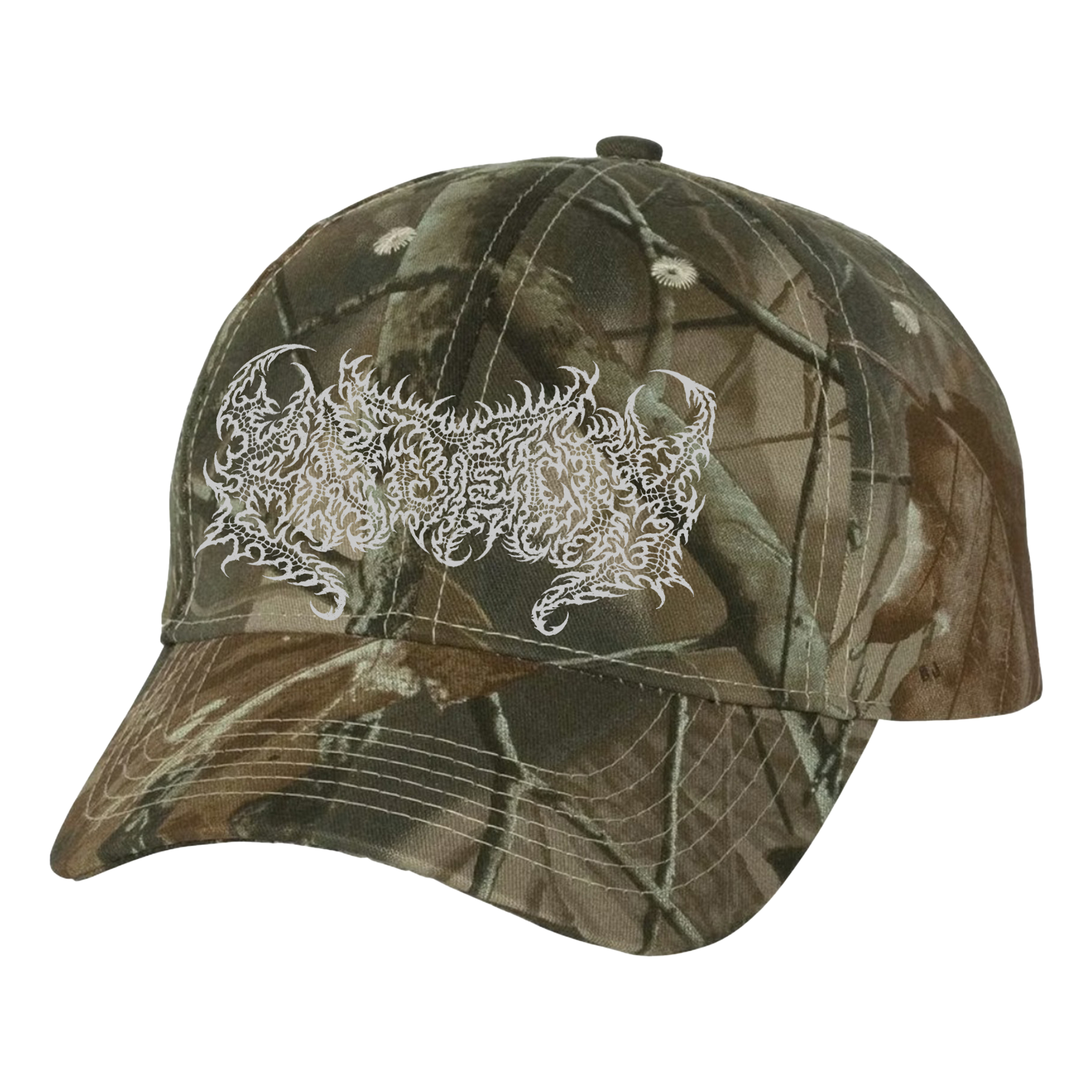 Kruelty - White Logo - Realtree Camo Velcro Hat