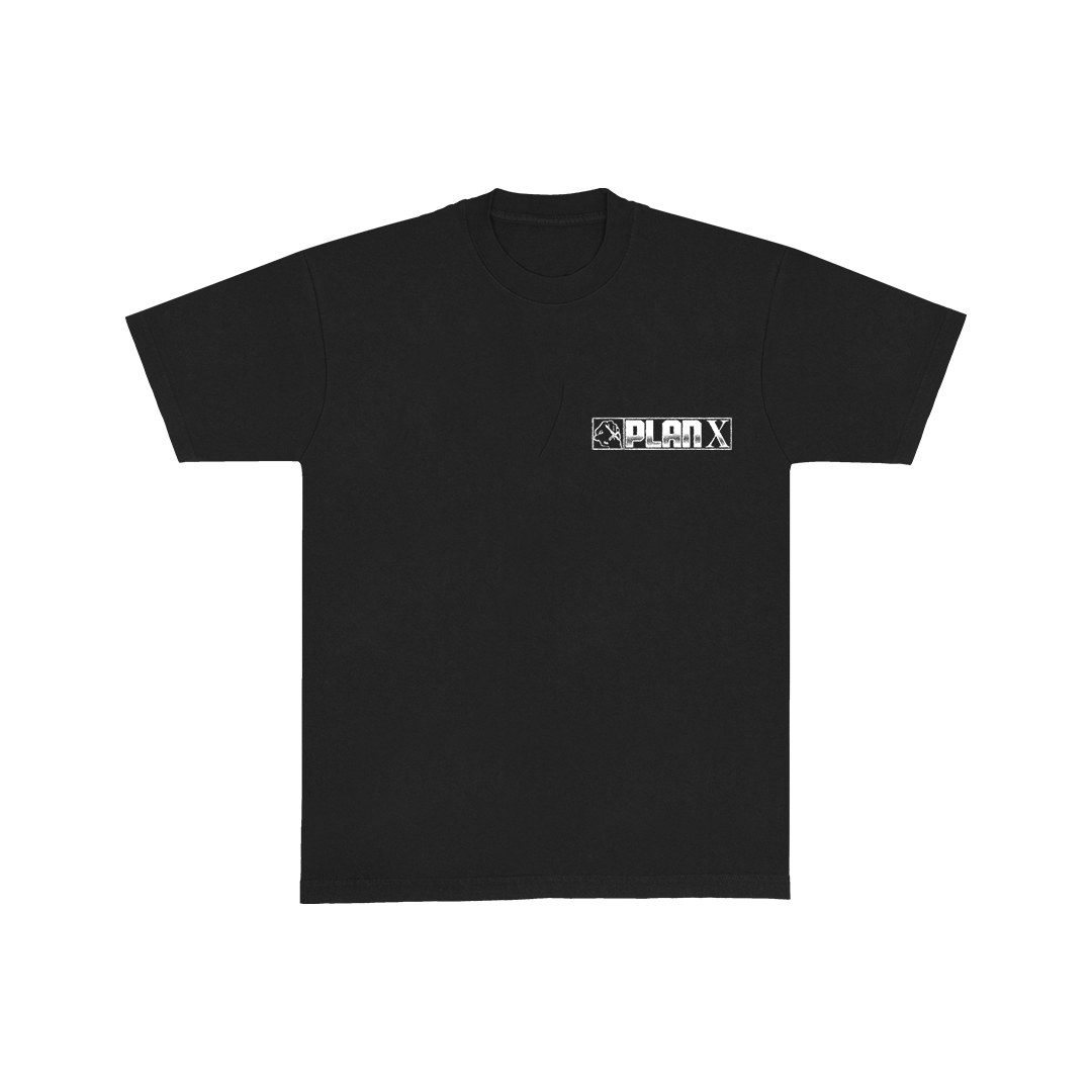 Plan X - Pocket Logo Black T-Shirt **PREORDER**