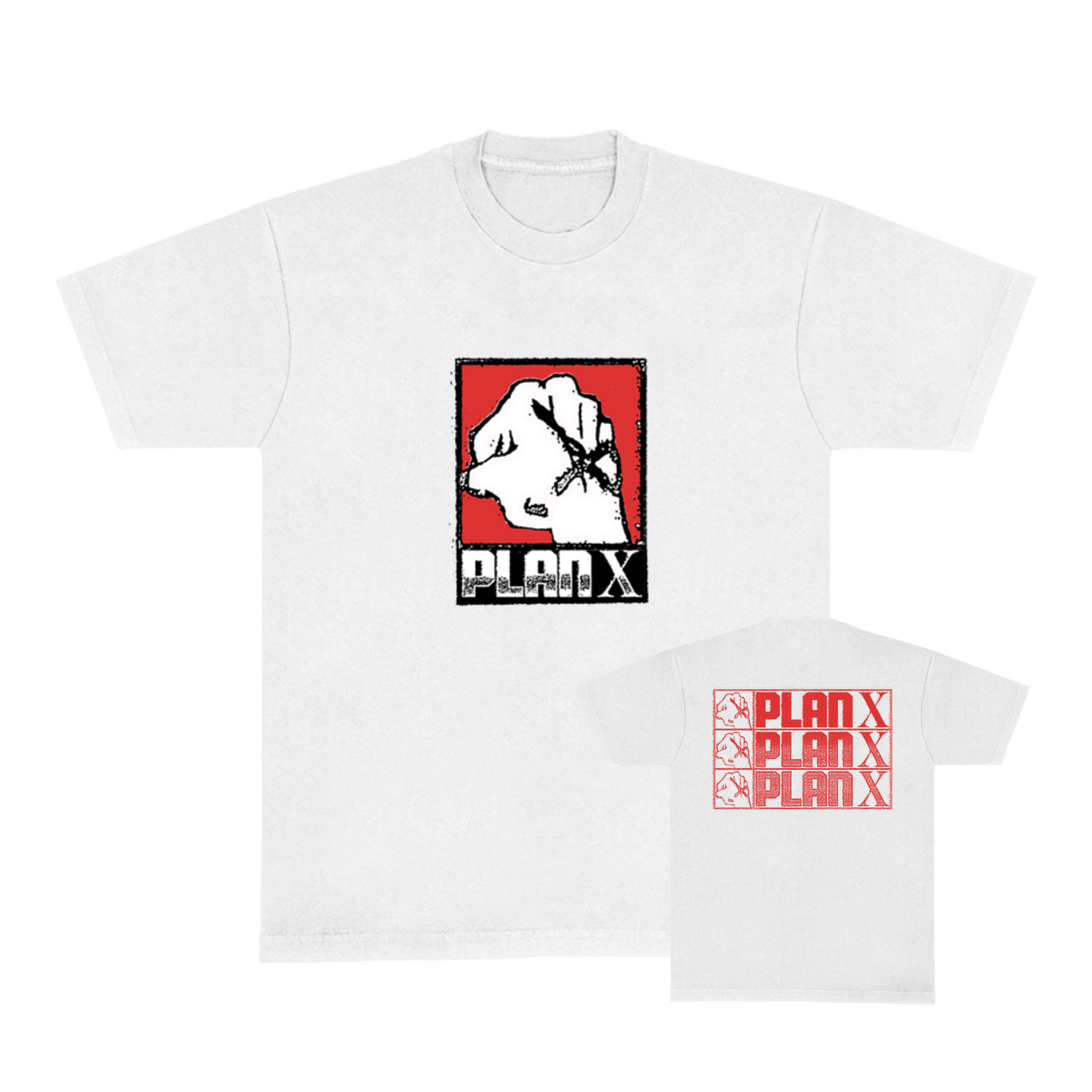 Plan X - X'd White T-Shirt **PREORDER**