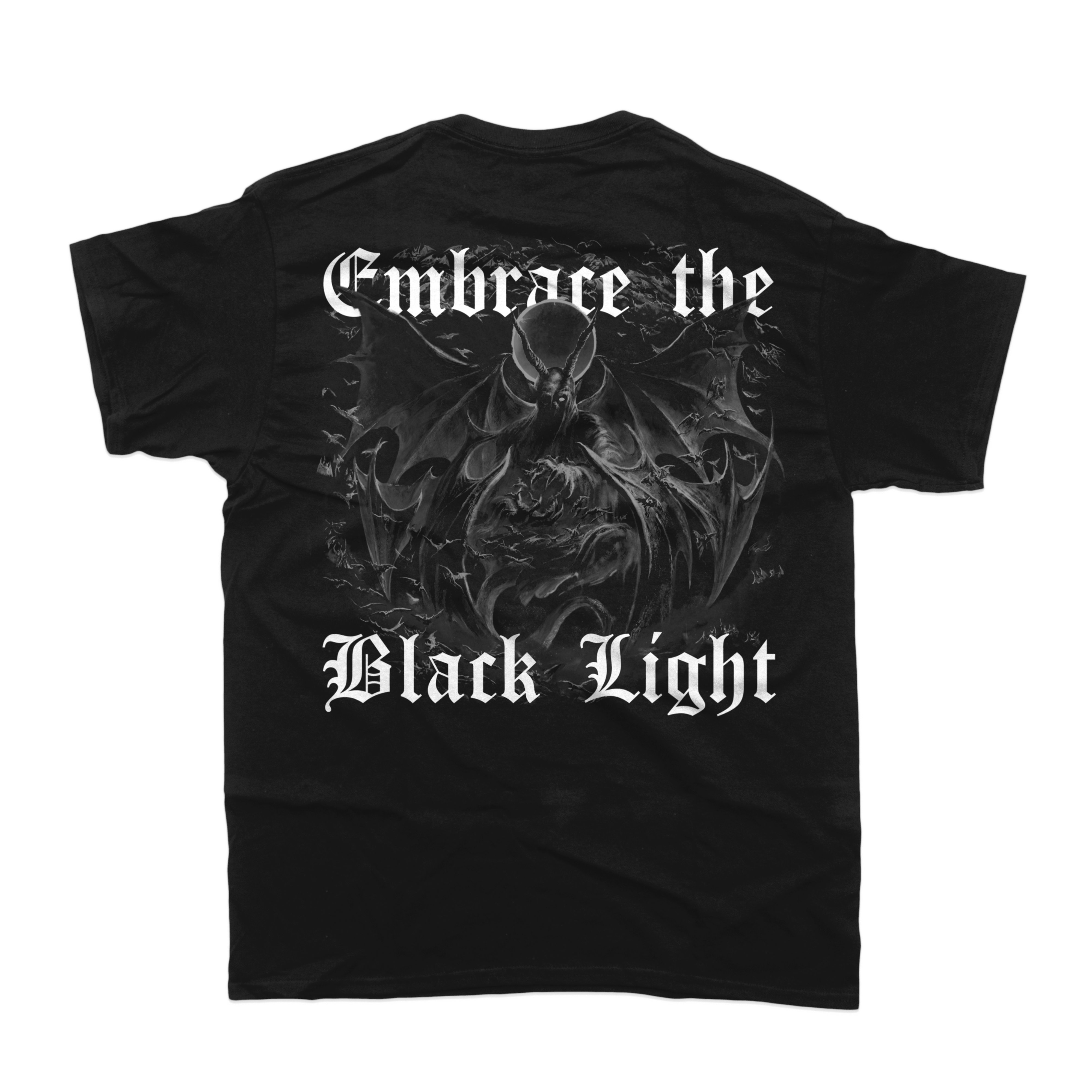 100 Demons - Vertical Demon: Black / White - Black T-Shirt **PREORDER*