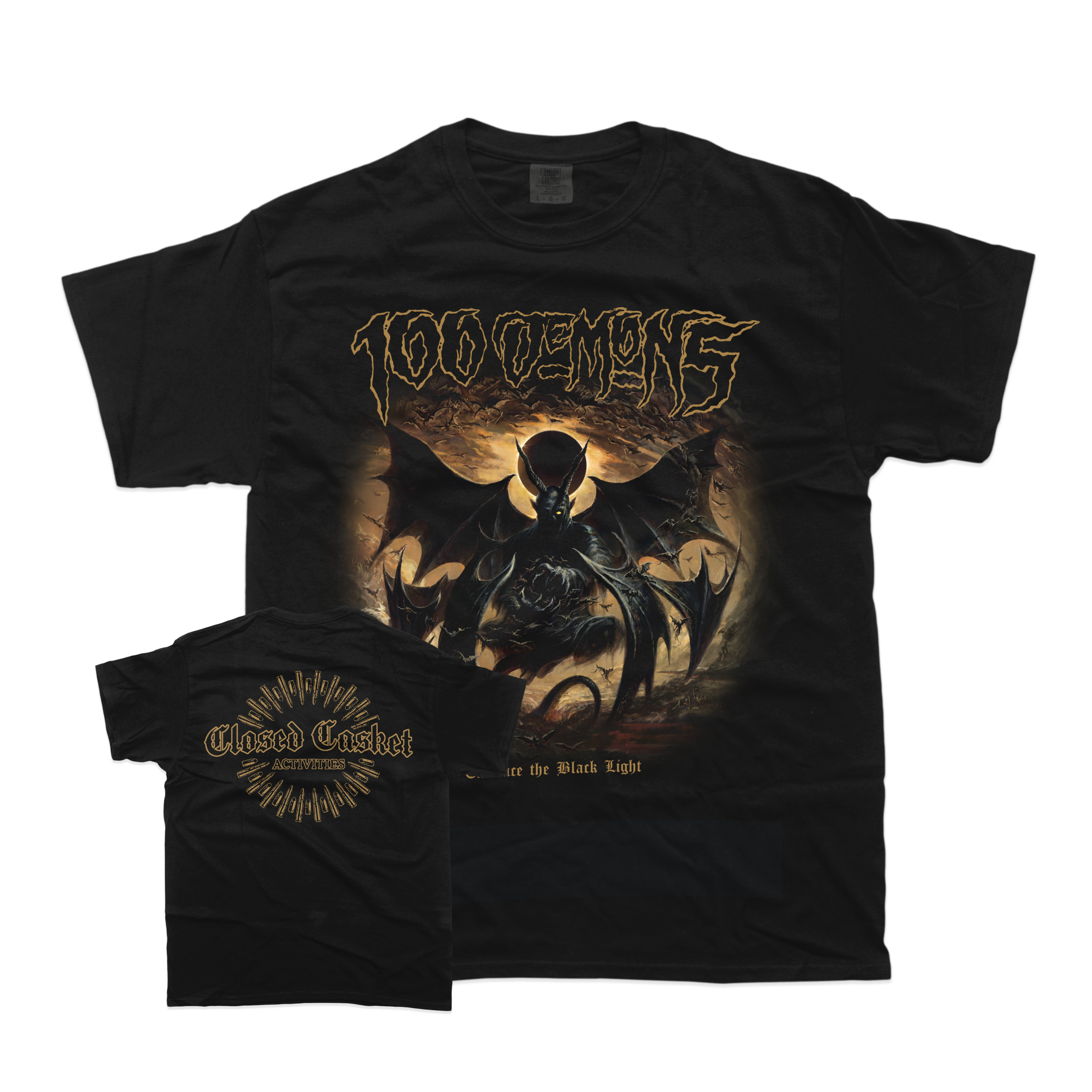 100 Demons - Embrace The Black Light - Black T-Shirt **PREORDER**