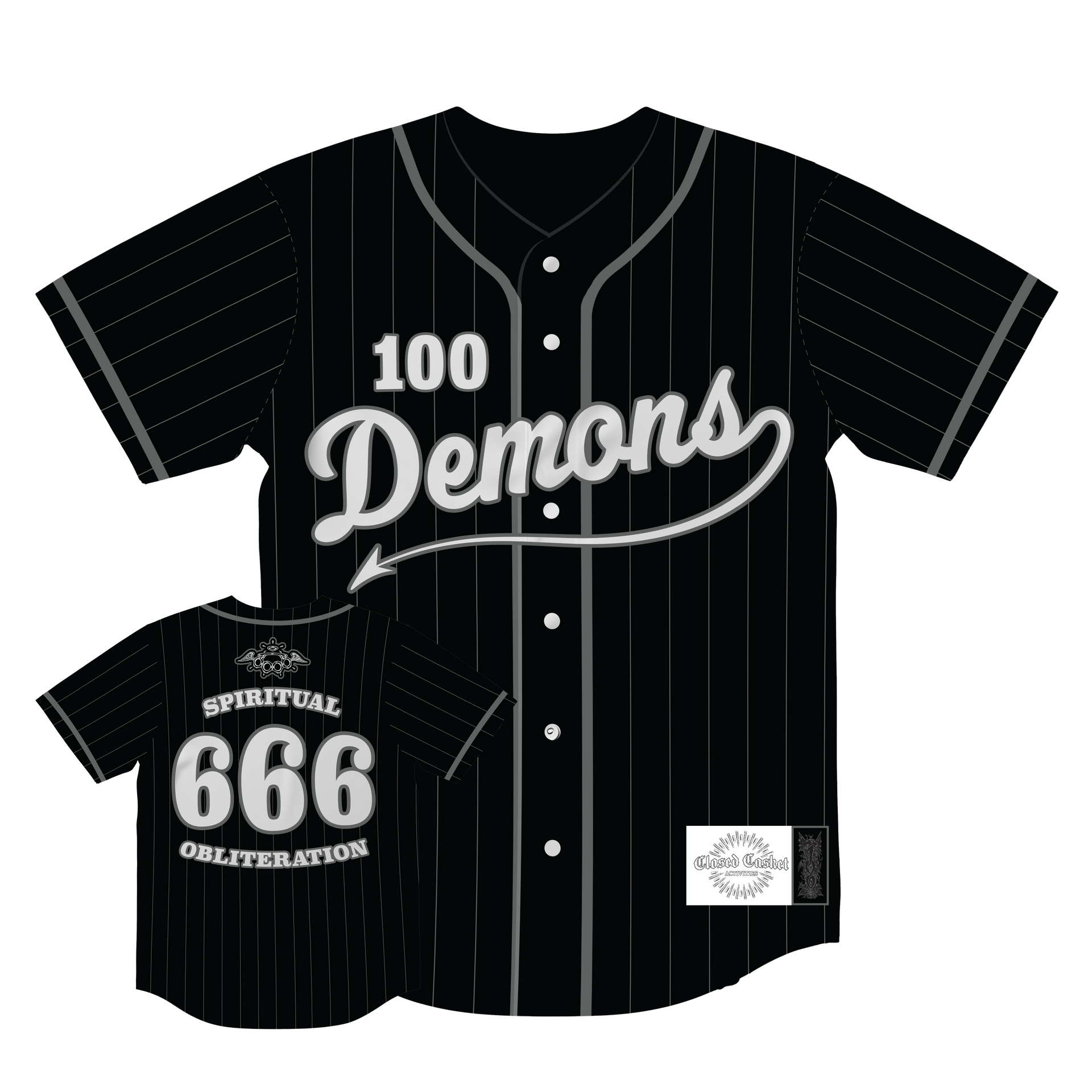 100 Demons - Spiritual Obliteration - Baseball Jersey