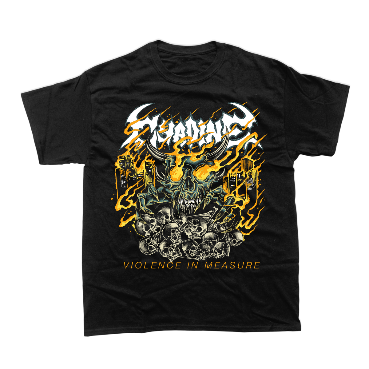 Cyadine - Violence In Measure Black T-Shirt **PREORDER**