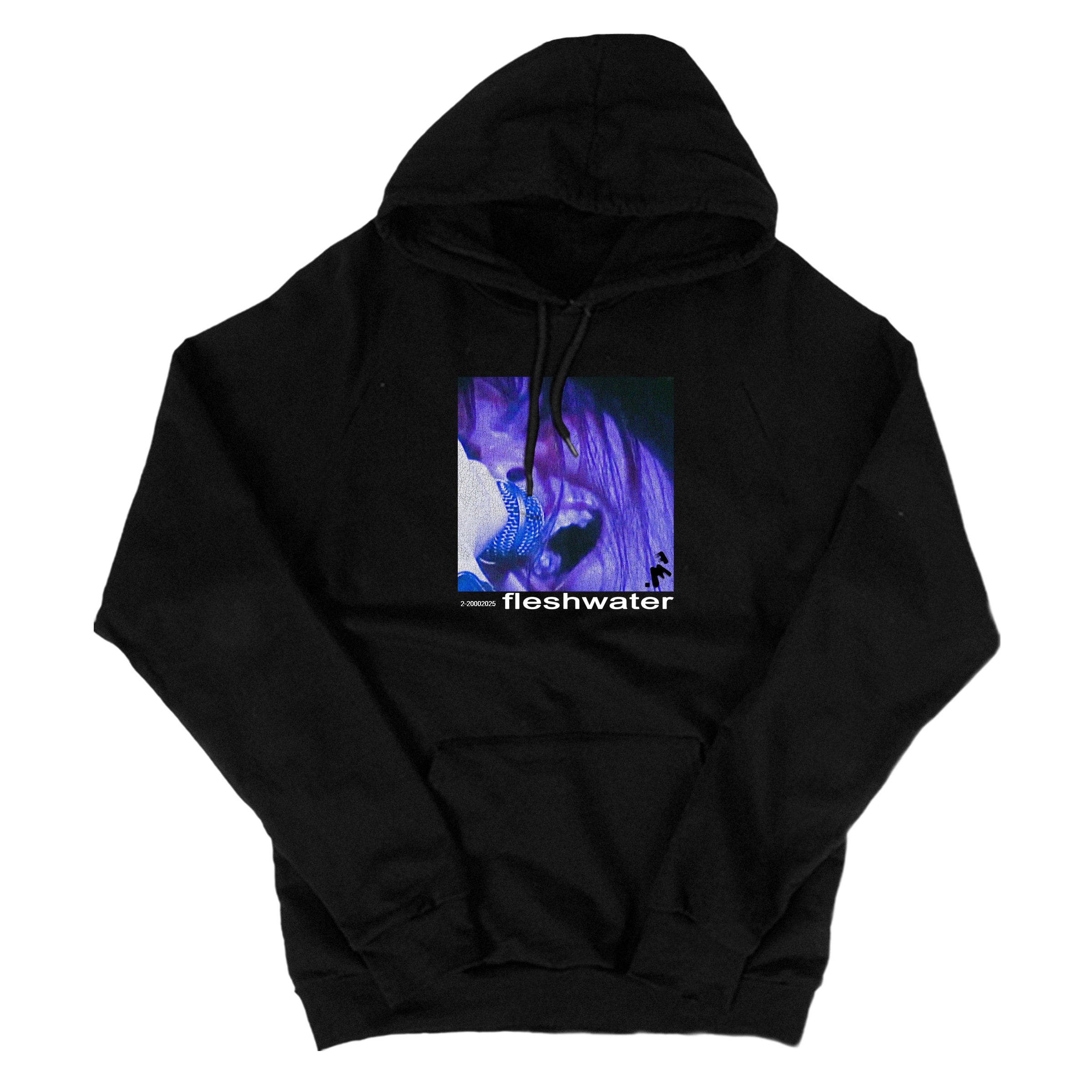 Fleshwater "Blue Marisa" Black Pullover Sweatshirt