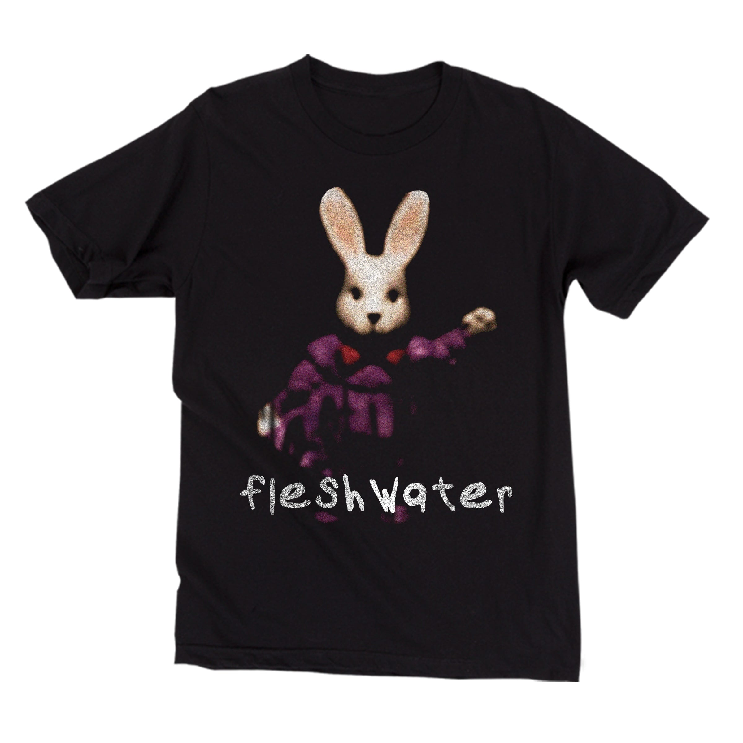 Fleshwater "Rabbit Flashlight" Black T-Shirt