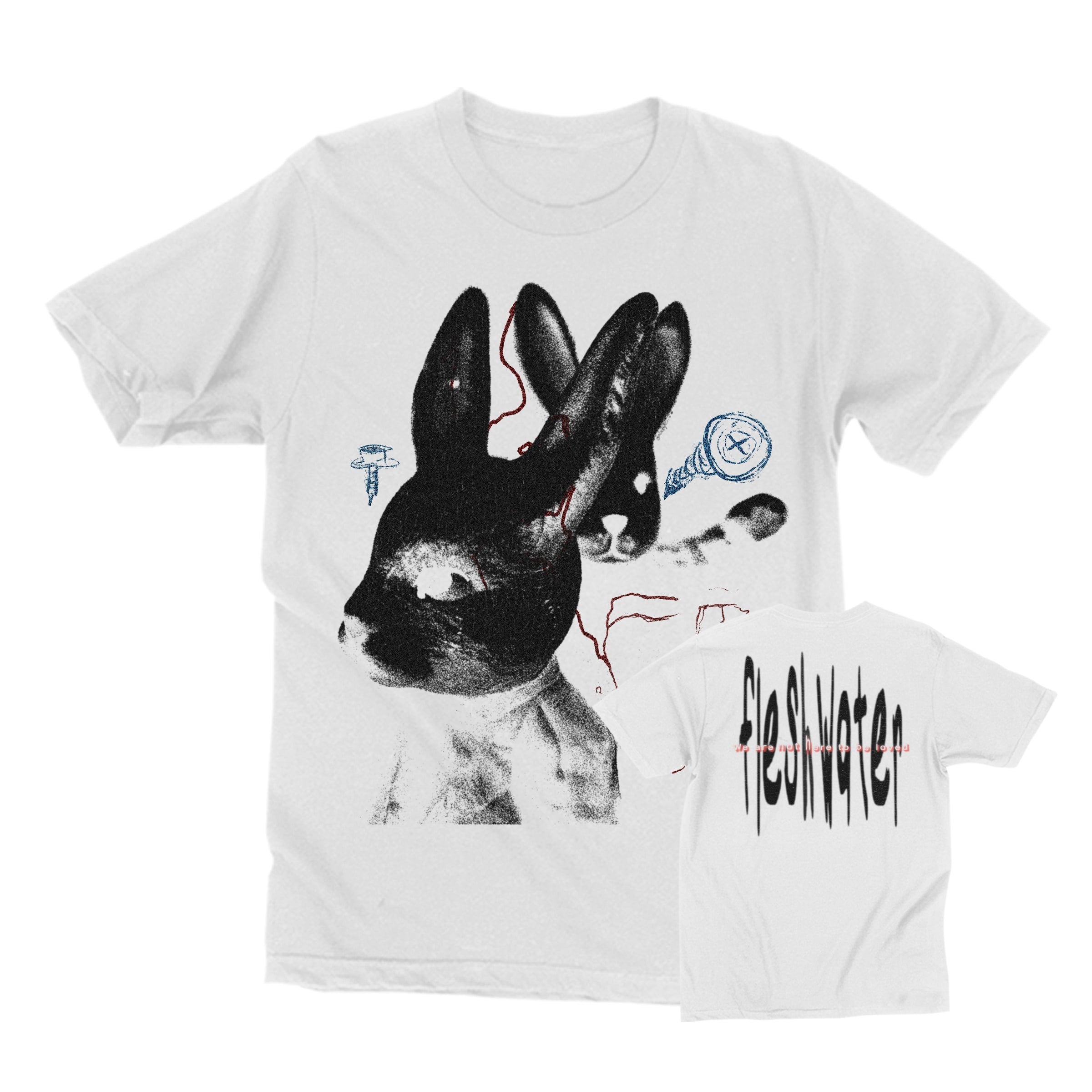 Fleshwater "White Rabbit" Cement T-Shirt