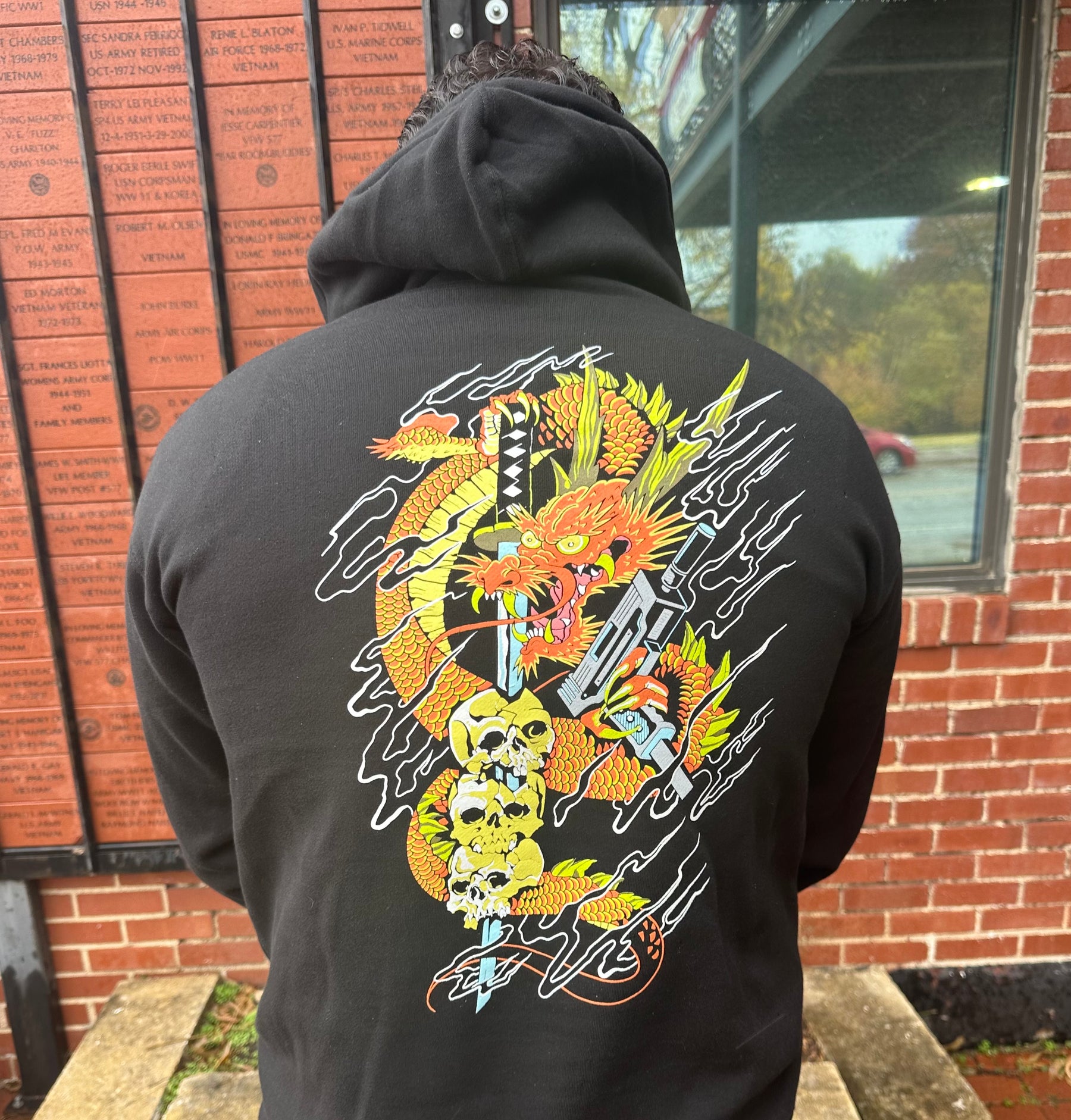 God's Hate Dragon Uzi Hooded Sweatshirt