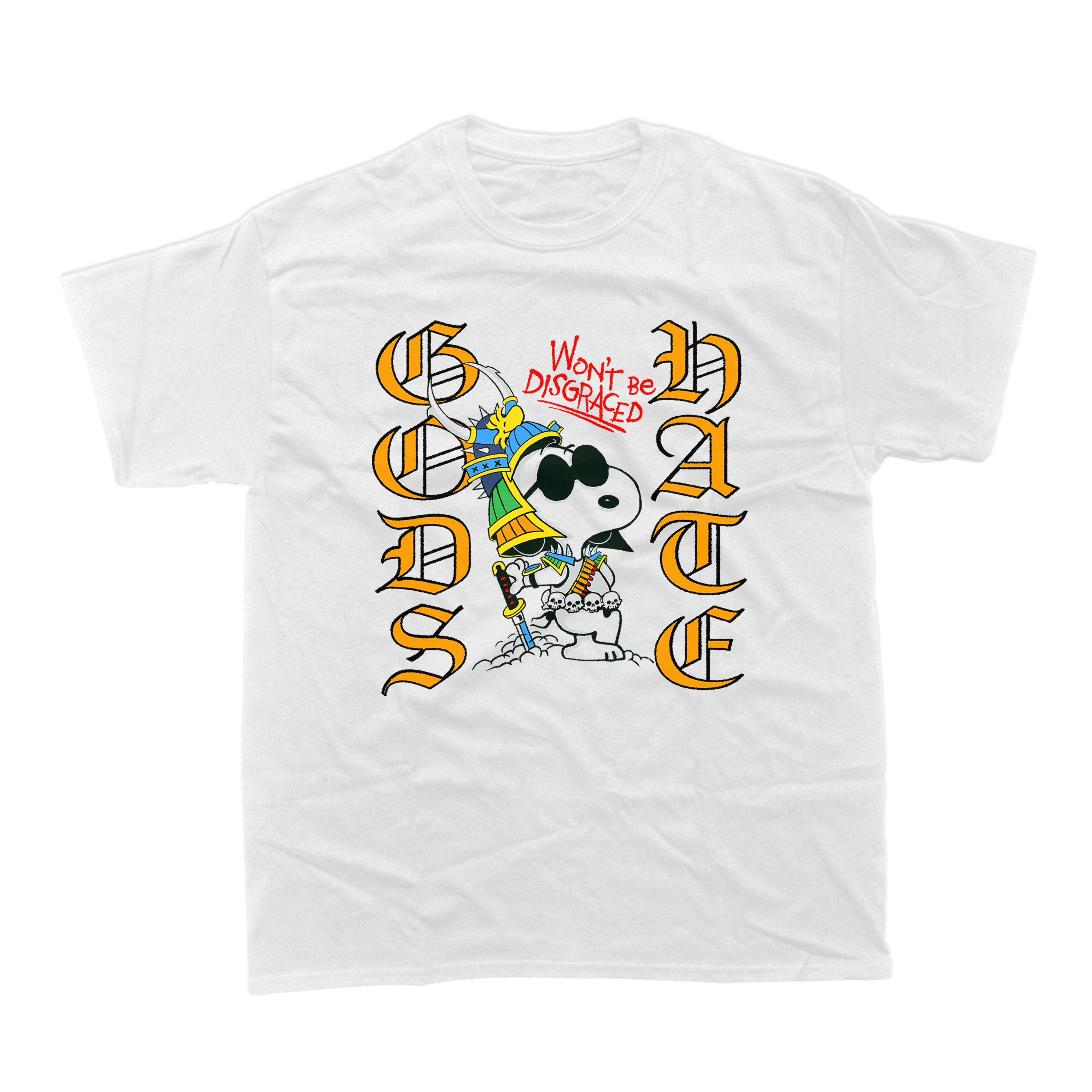 God's Hate - Samurai Joe Cool White T-Shirt **PREORDER**