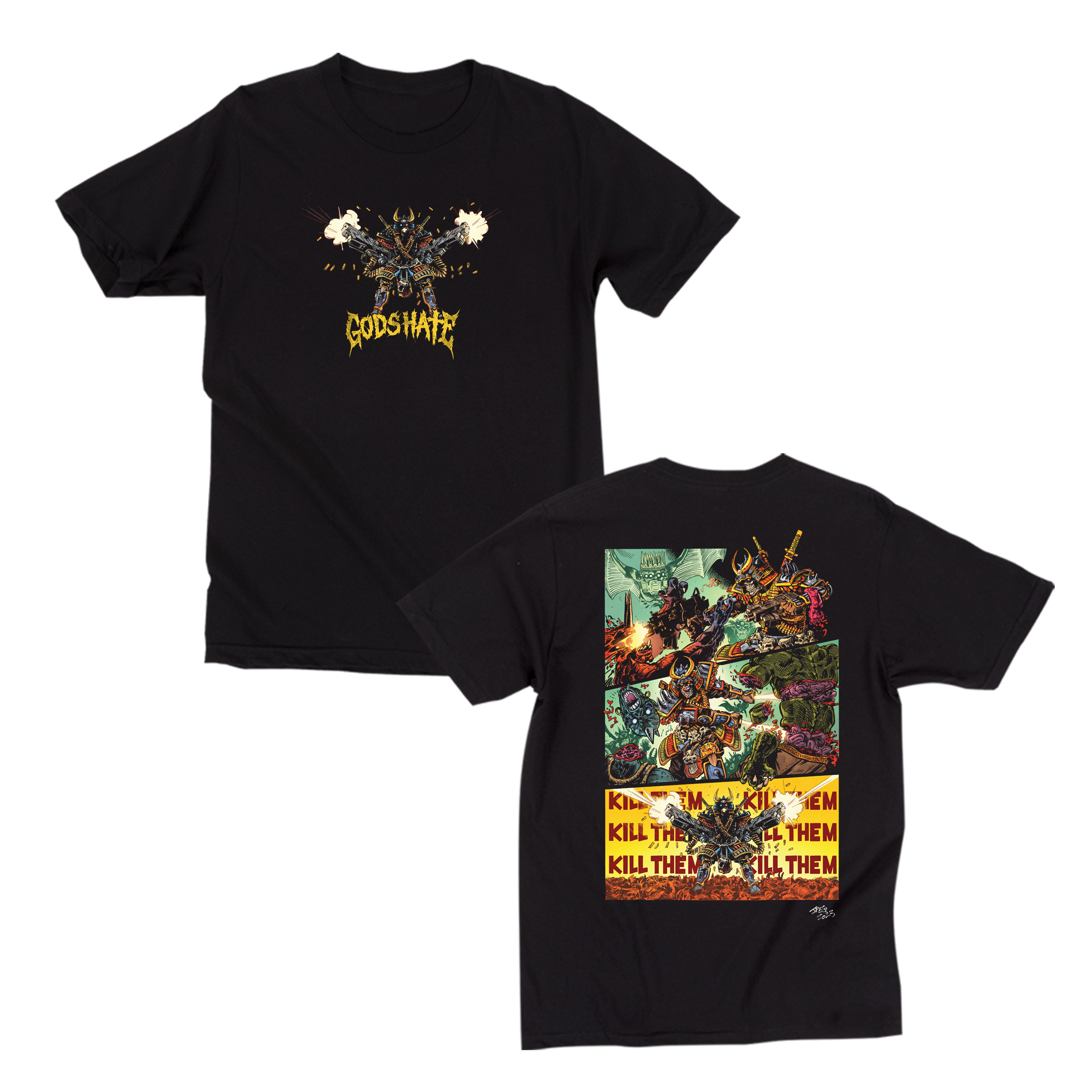God's Hate Kill Them All Comic T-Shirt