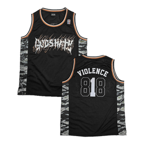 God's Hate Embroidered Basketball Jersey