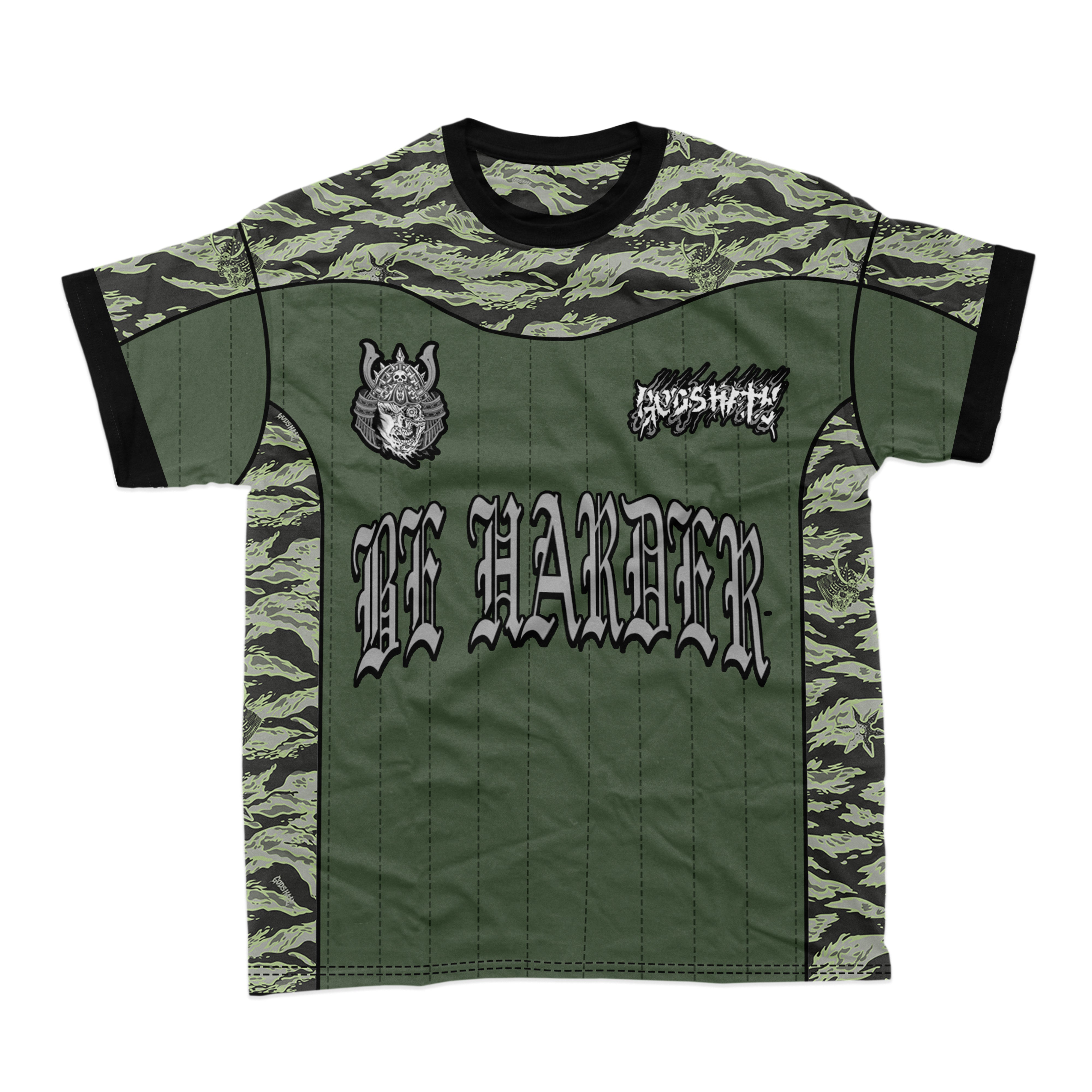 God's Hate - Be Harder Camo Soccer Jersey  **PREORDER**