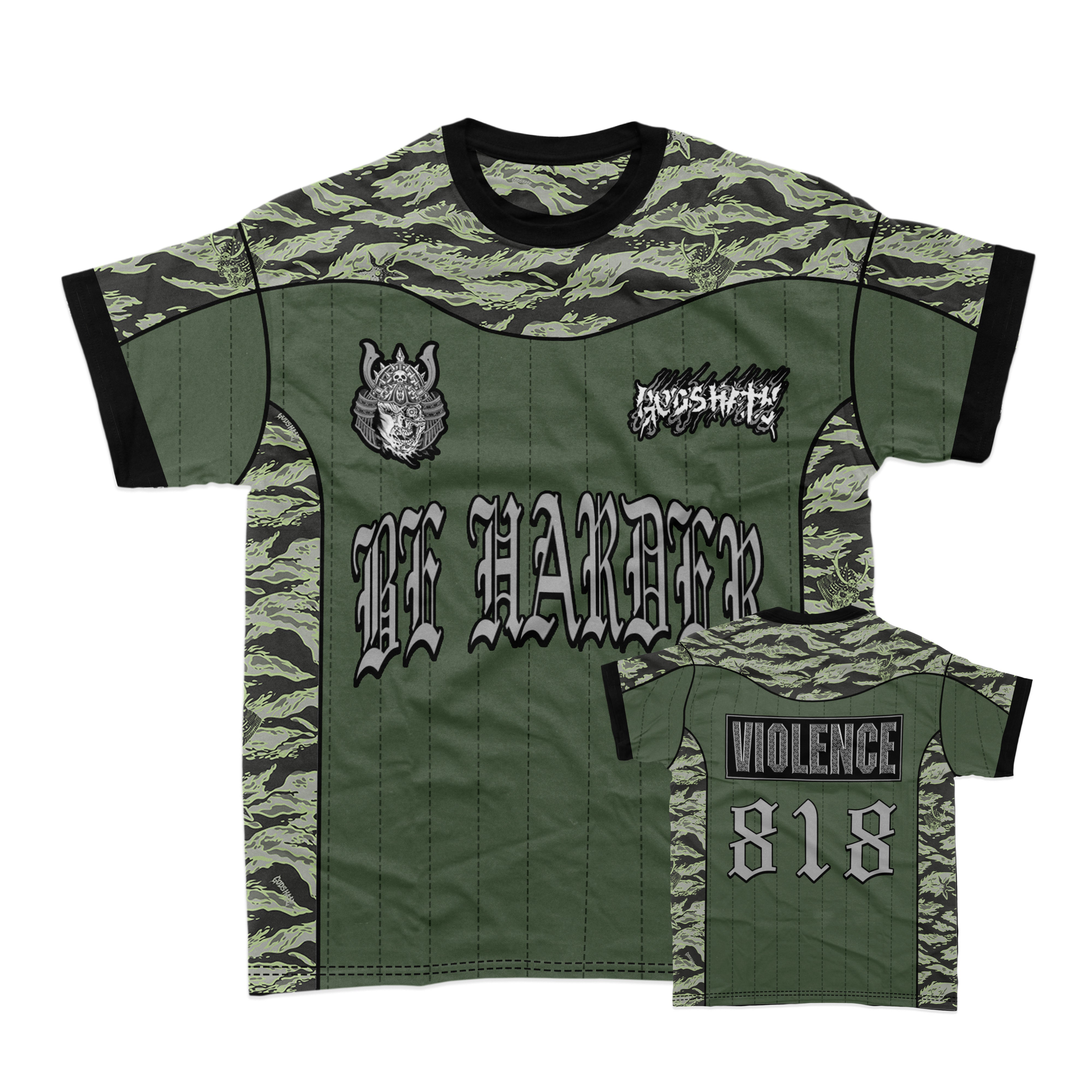 God's Hate - Be Harder Camo Soccer Jersey  **PREORDER**