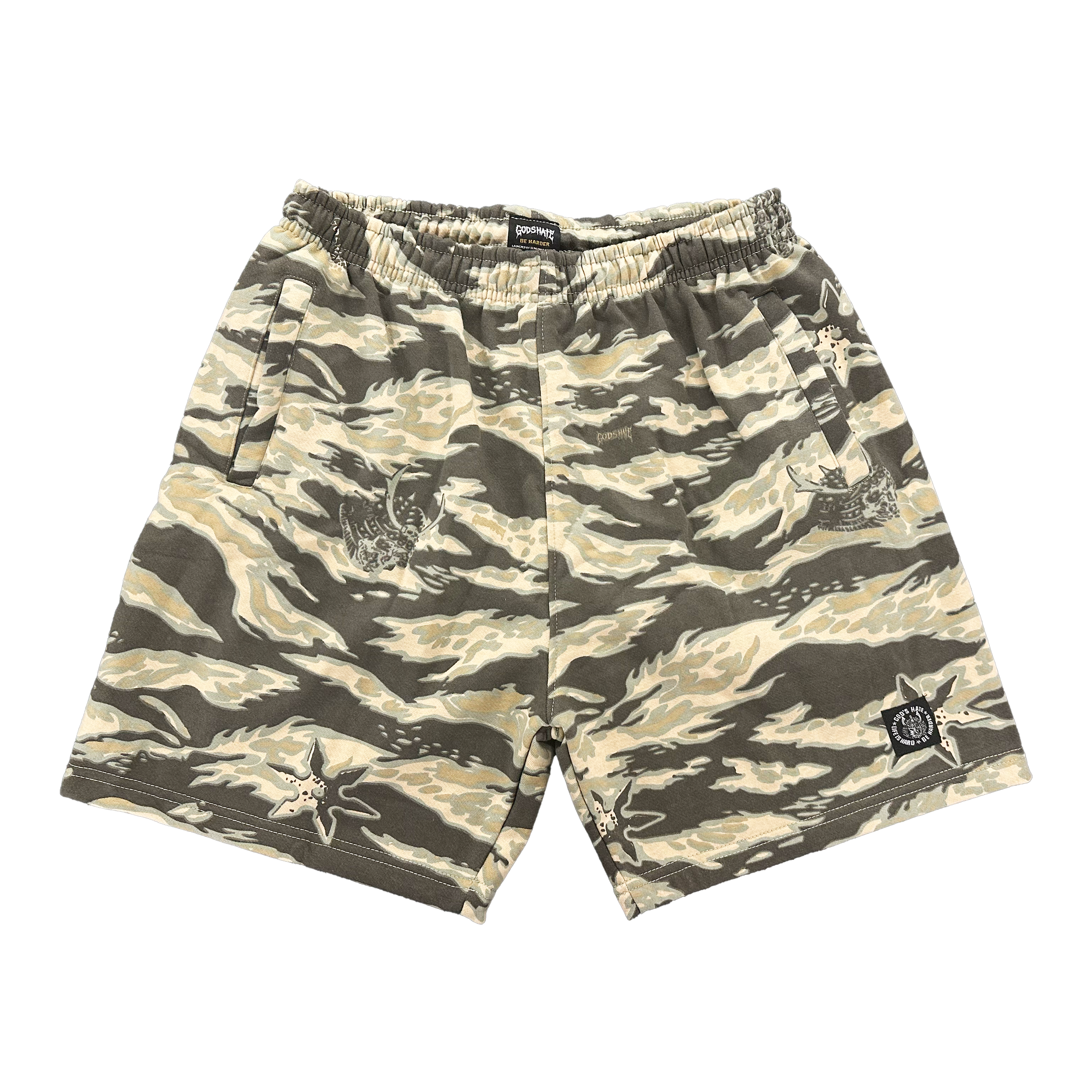 God's Hate Samurai Camo Sweatshorts