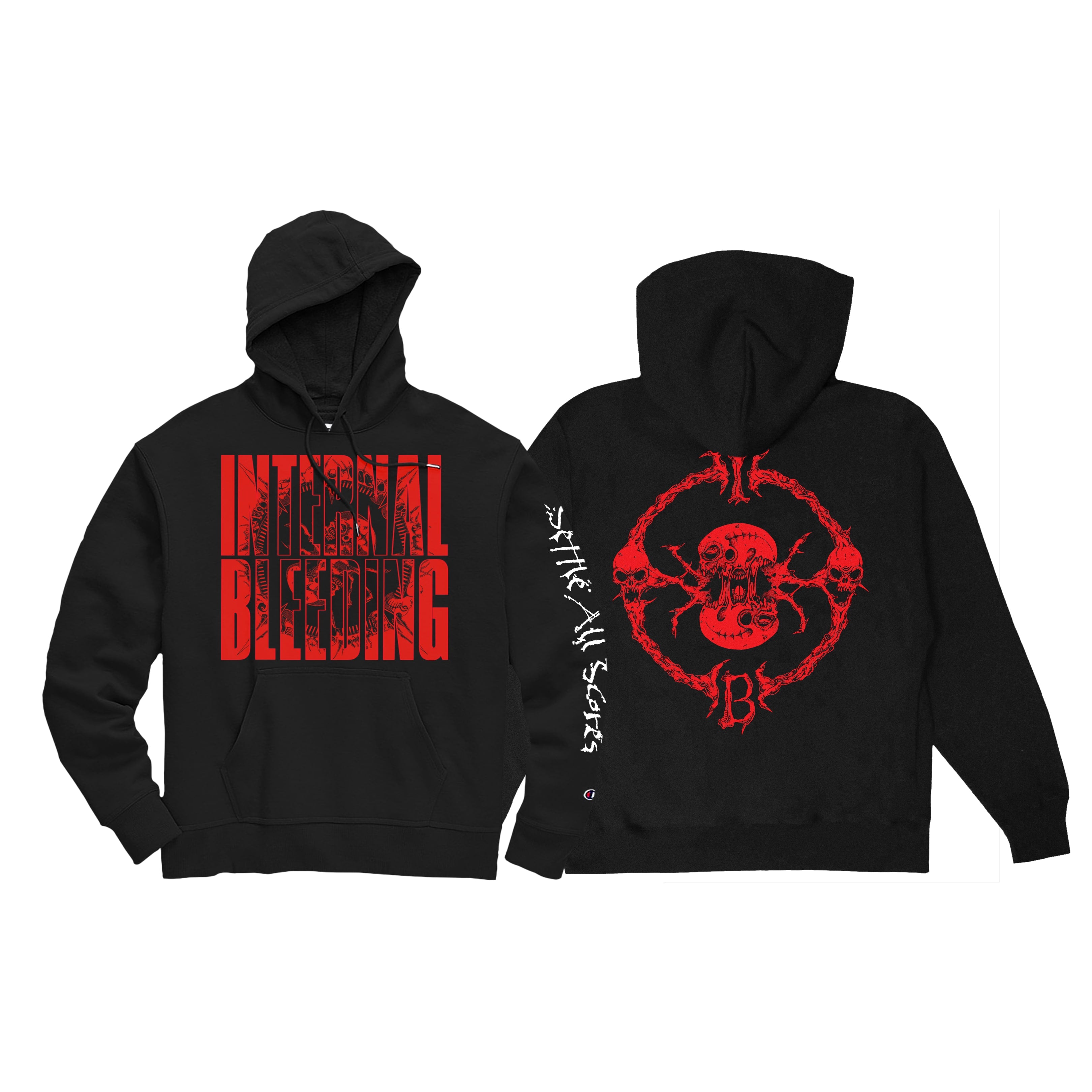 Internal Bleeding - Settle All Scores Hooded Sweatshirt **PREORDER**