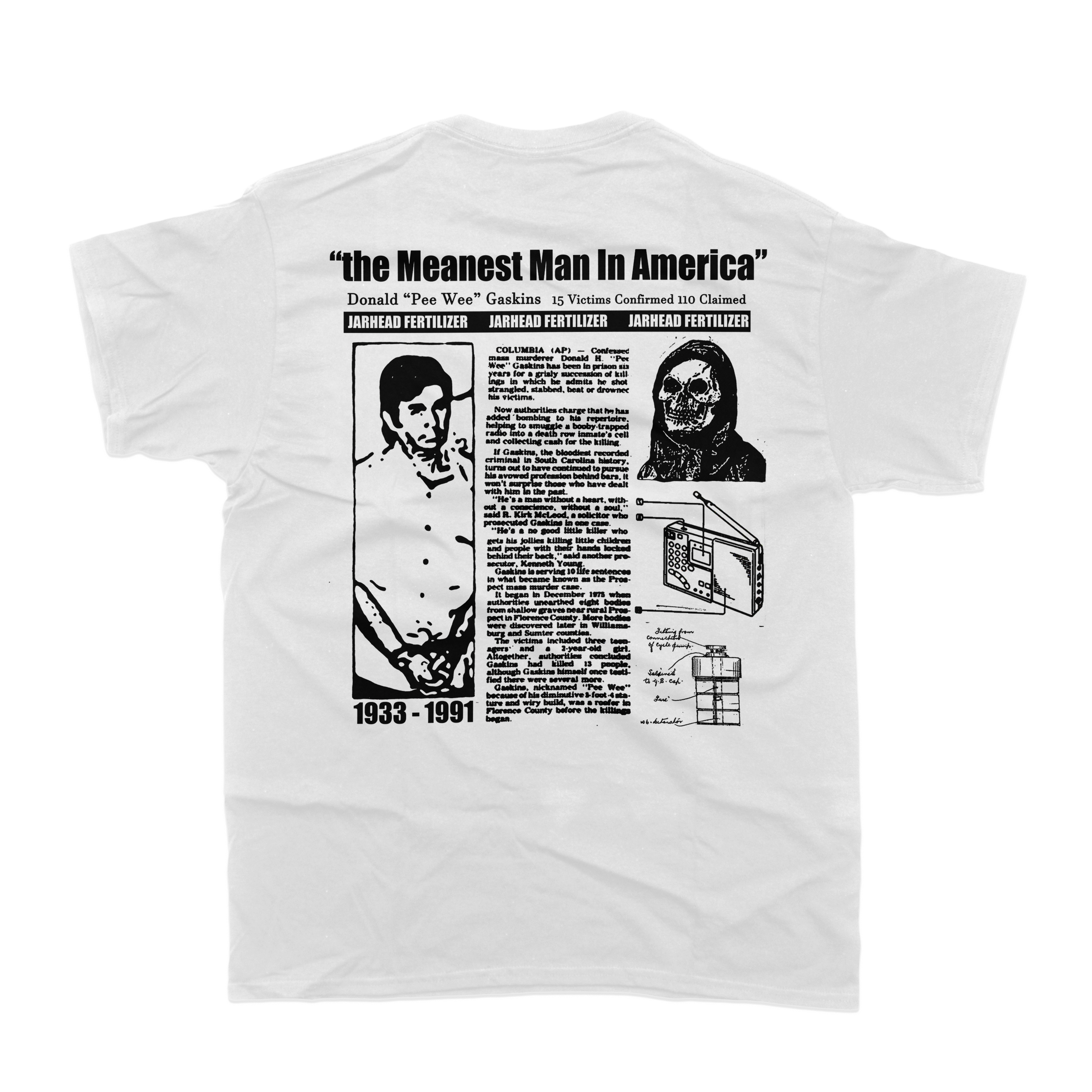 Jarhead Fertilizer - Gaskins White T-Shirt **PREORDER**