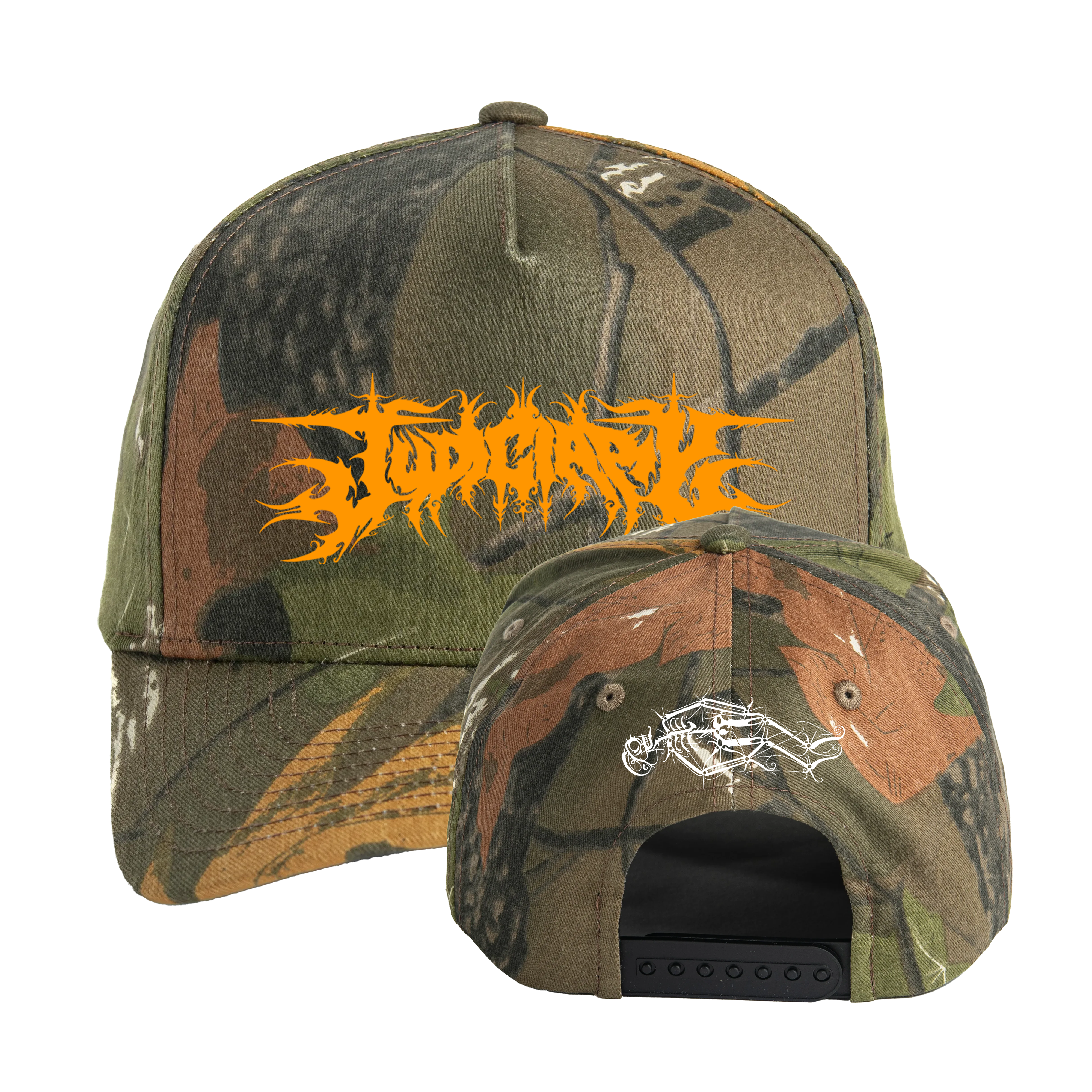 Judiciary - Orange Logo Camo Snapback Hat