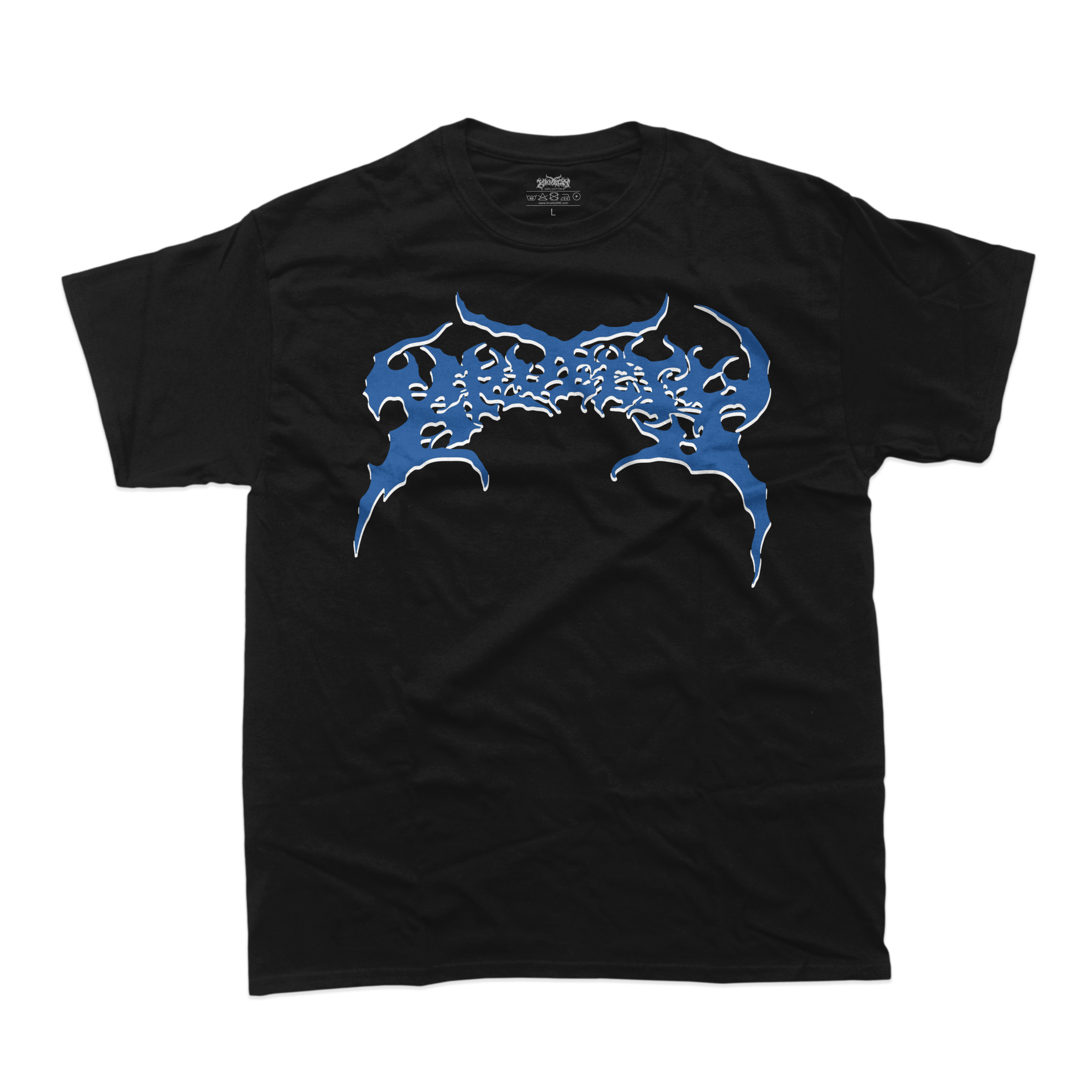 Kruelty - Blue Logo Black T-Shirt