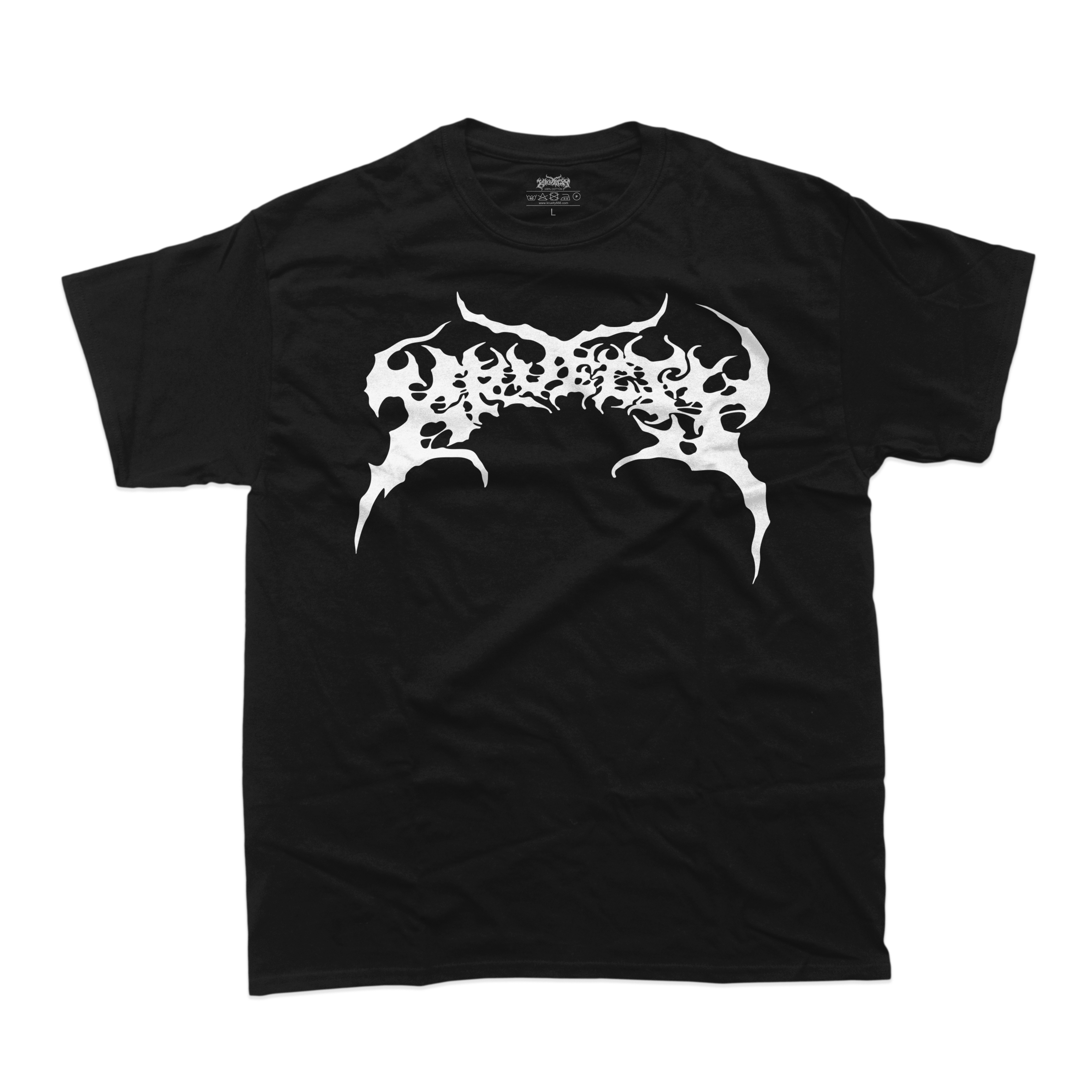 Kruelty - White Logo Black T-Shirt