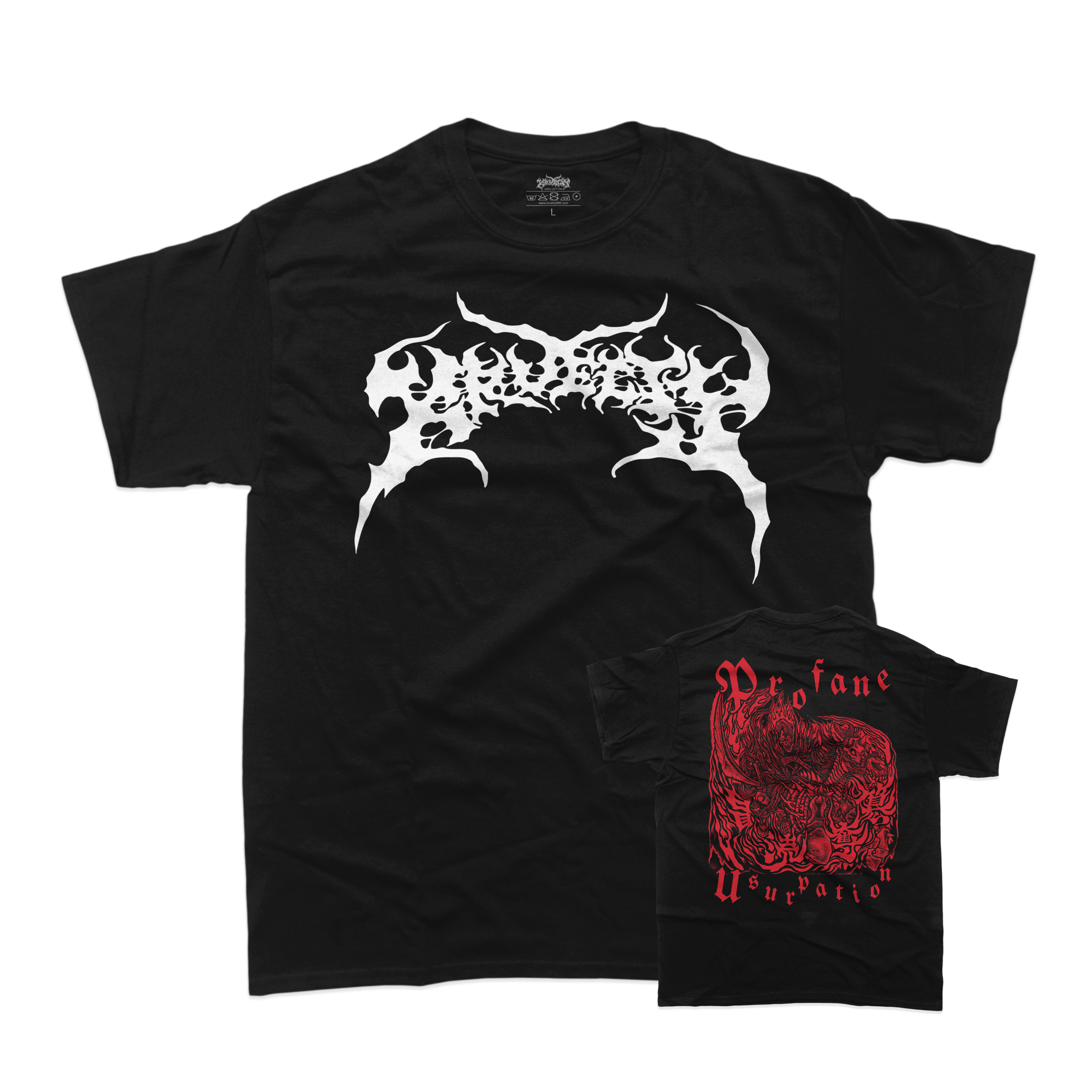 Kruelty - White Logo Black T-Shirt