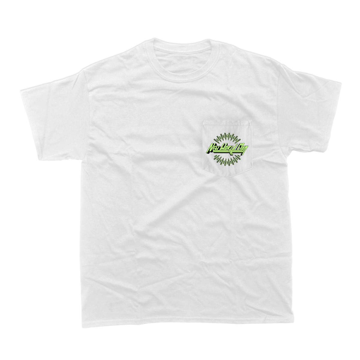 New World Man - Pocket Logo White T-Shirt **PREORDER**