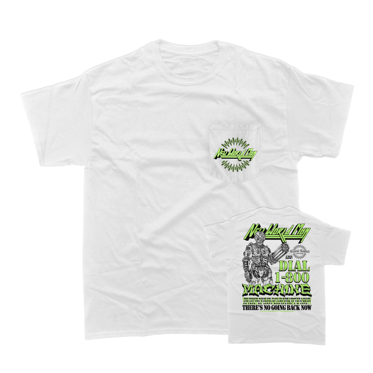New World Man - Pocket Logo White T-Shirt **PREORDER**