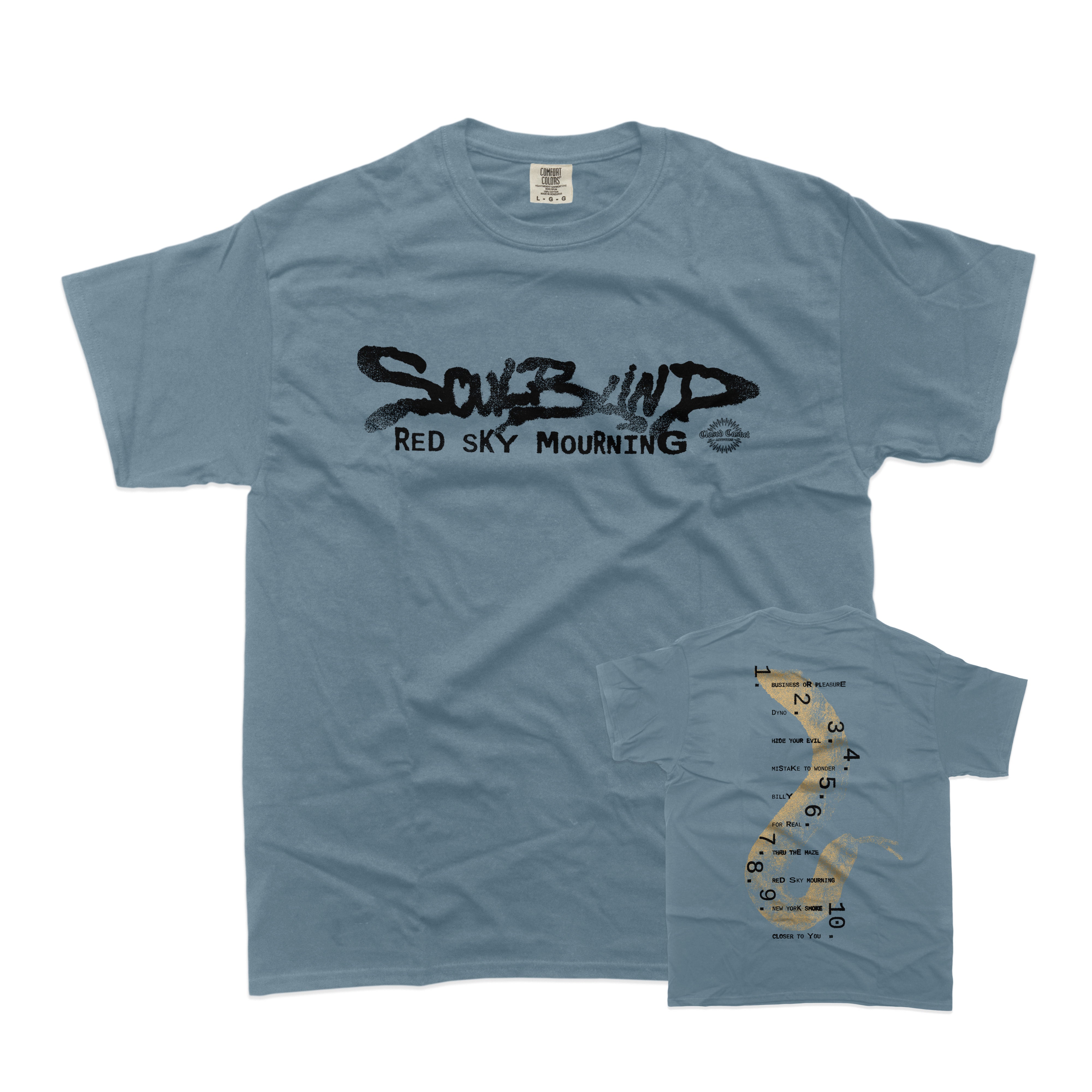 Soul Blind - Red Sky Mourning Tracks T-Shirt **PREORDER**