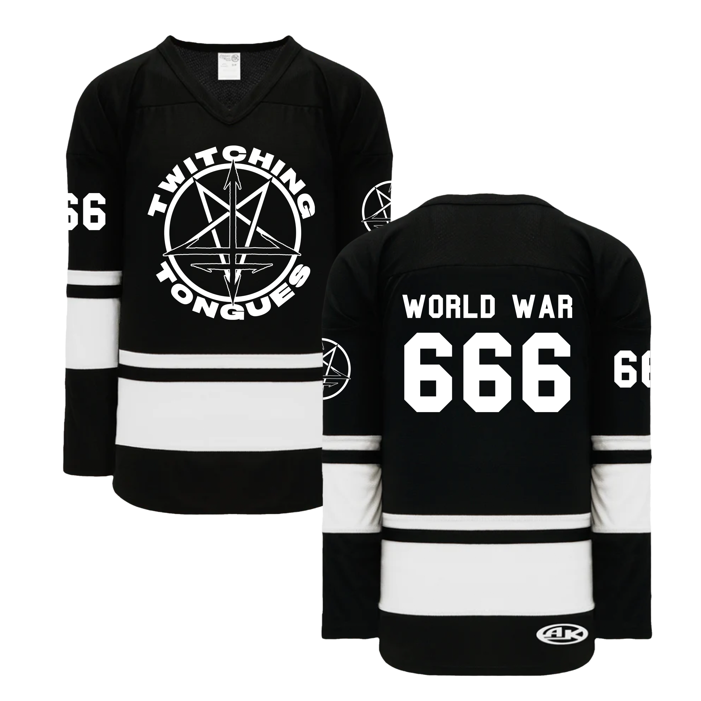 Twitching Tongues - World War 666 Hockey Jersey