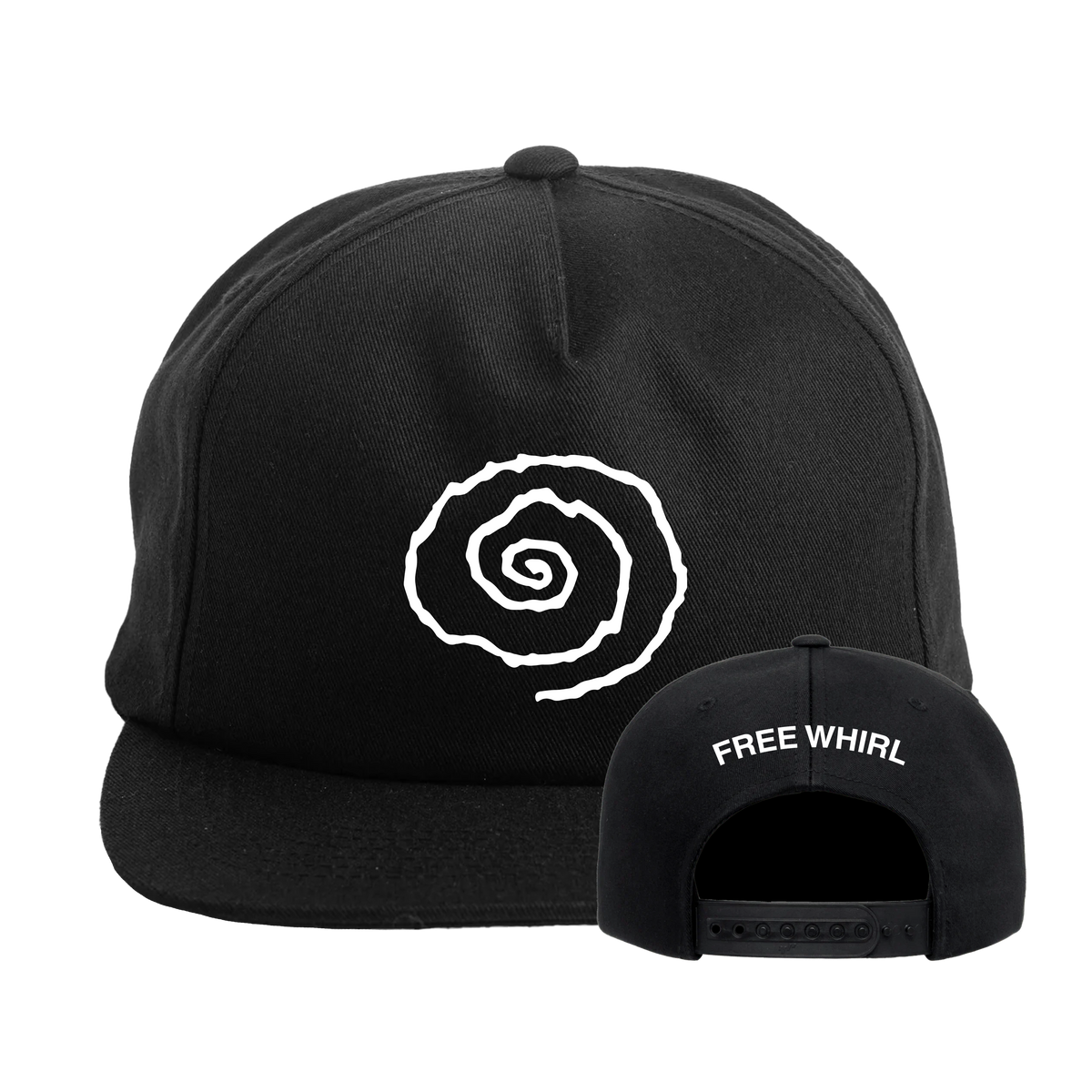 WHIRR - White Logo Snapback Black Hat **PREORDER**