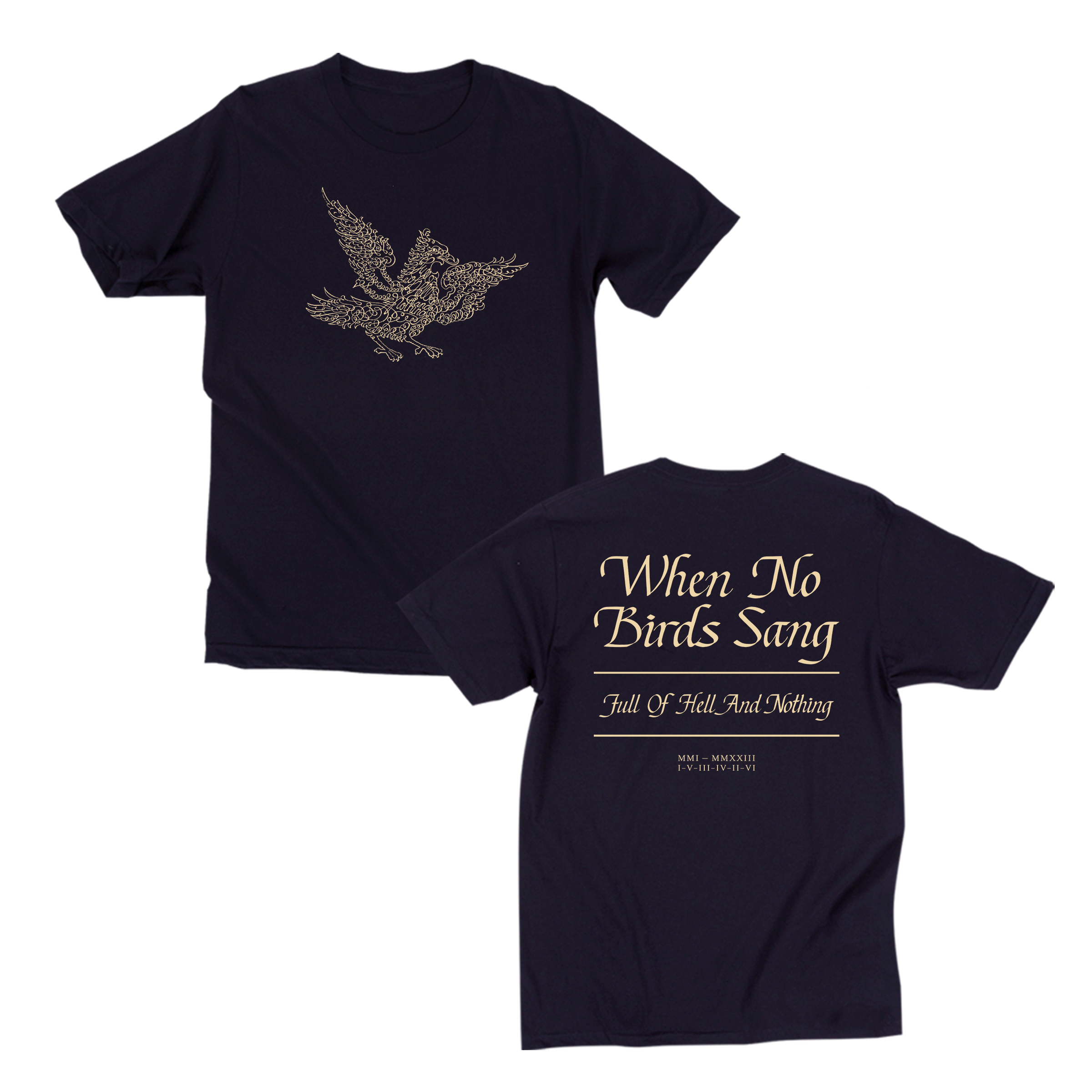 Full of Hell and Nothing Bird T-Shirt Navy