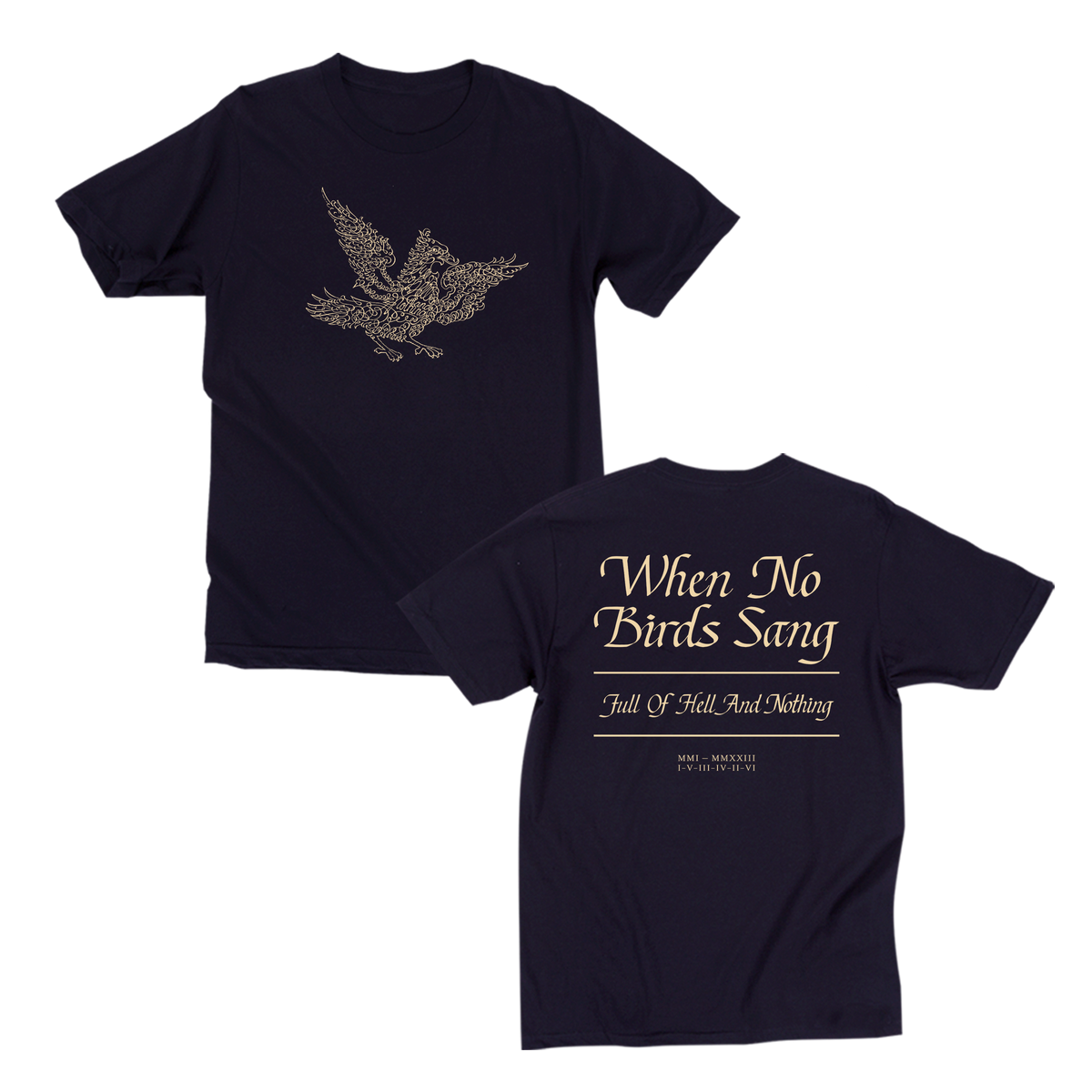 Full of Hell and Nothing Bird T-Shirt Navy