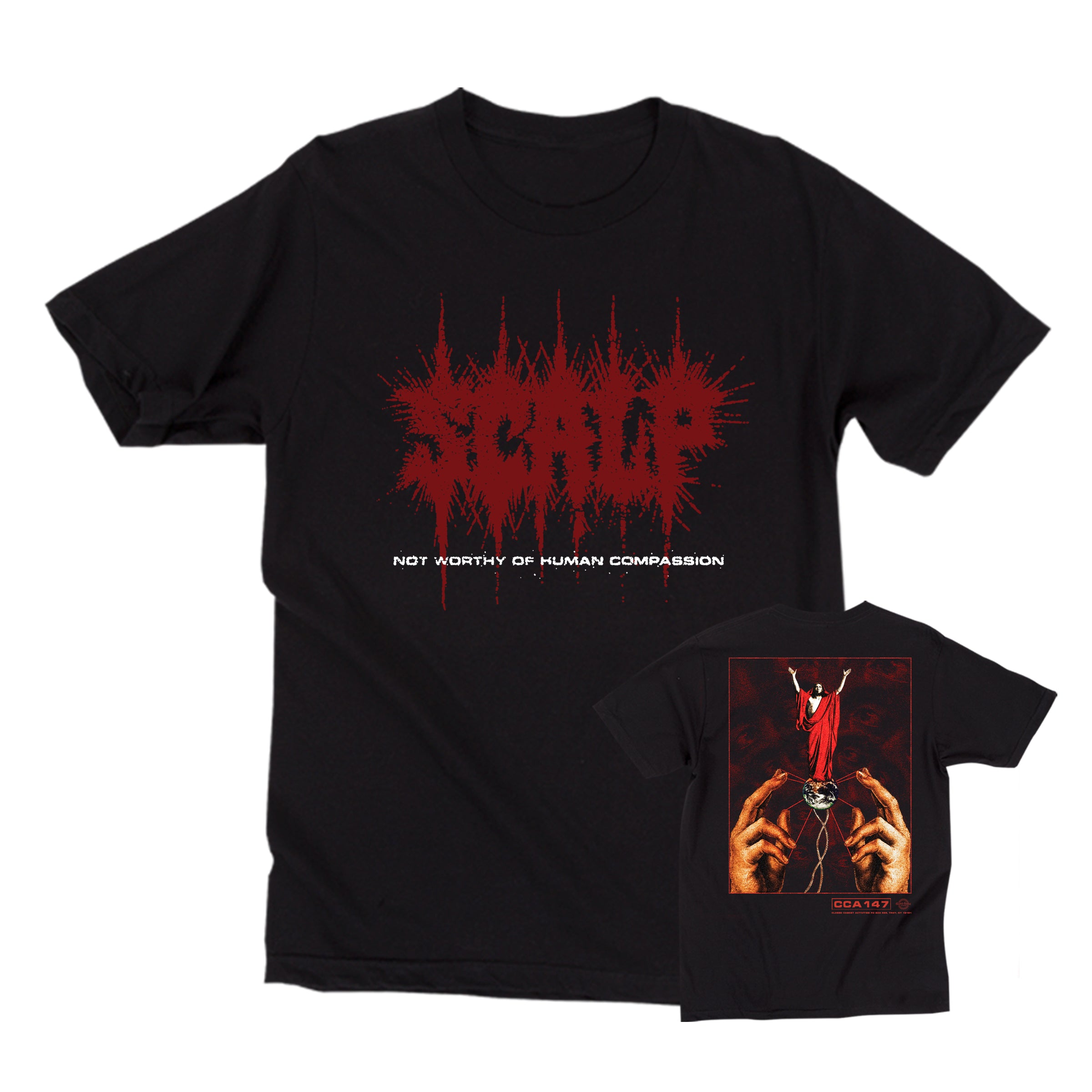 SCALP - NOT WORTHY OF HUMAN COMPASSION T-SHIRT **PREORDER**